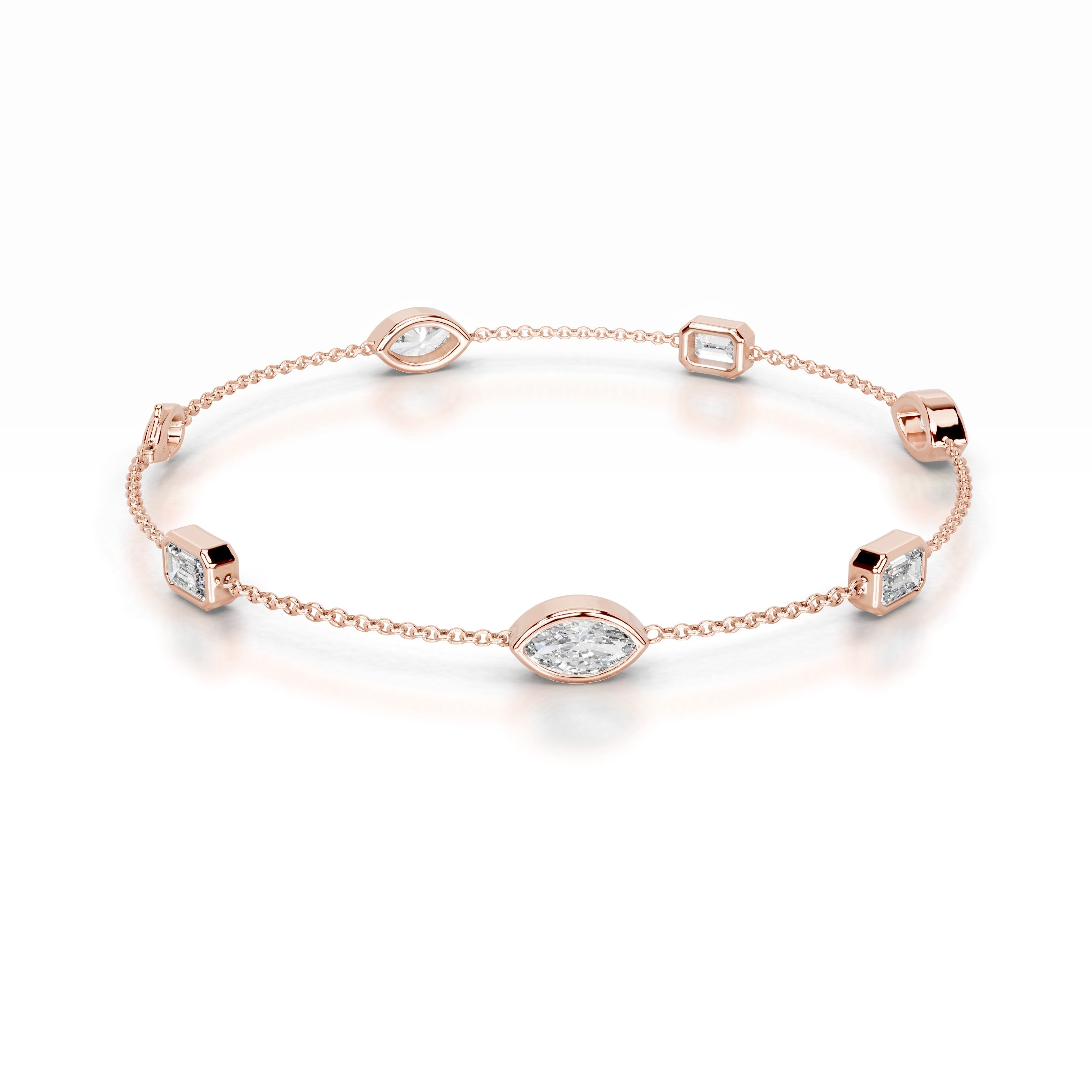 Heather Lab Grown Diamond Chain Bracelet - 14K Rose Gold