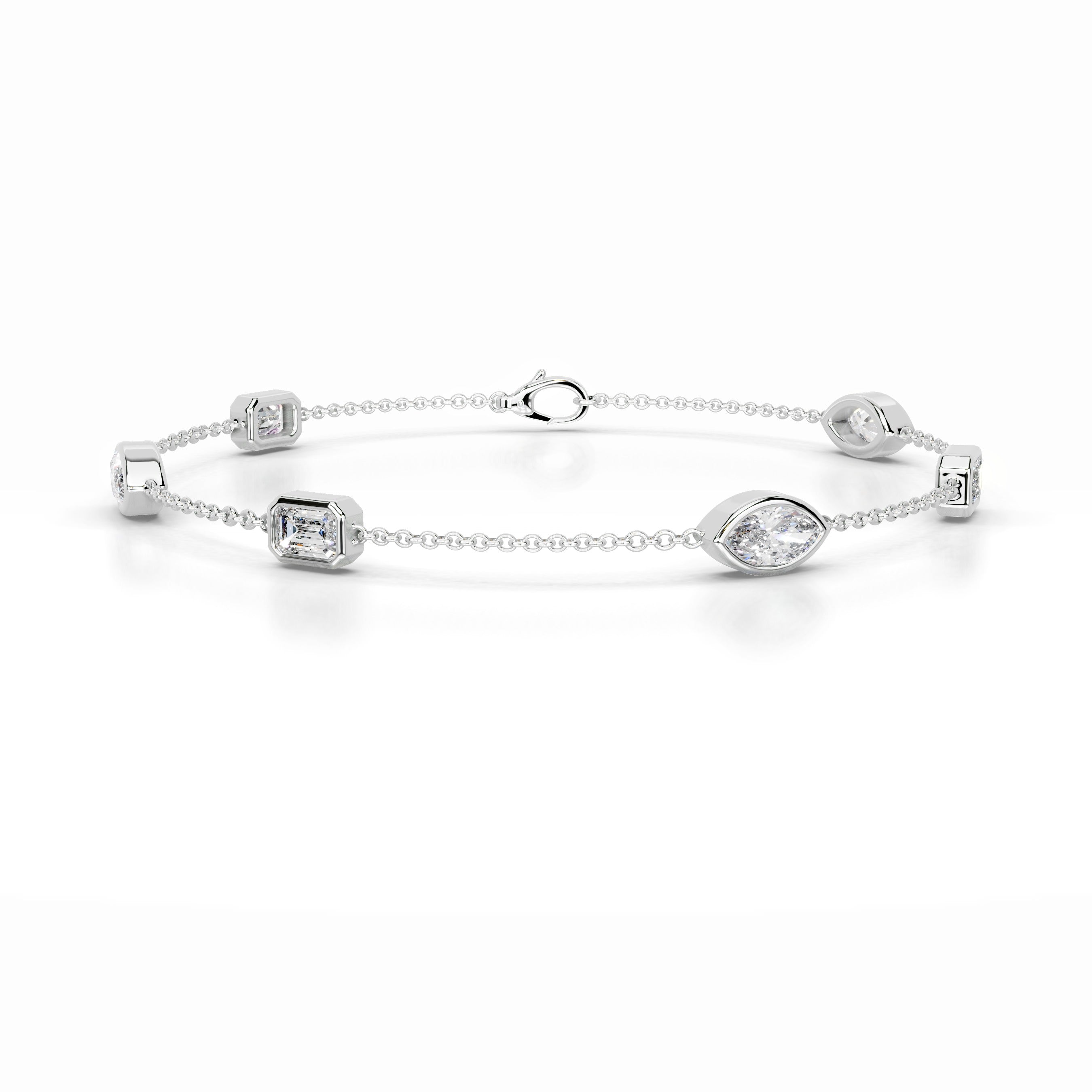 Heather Lab Grown Diamond Chain Bracelet - 14K White Gold