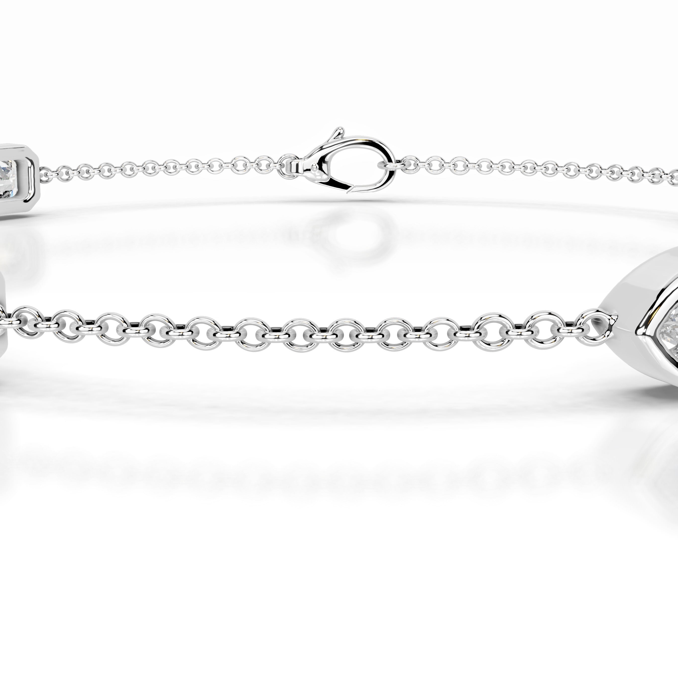 Heather Lab Grown Diamond Chain Bracelet - 14K White Gold