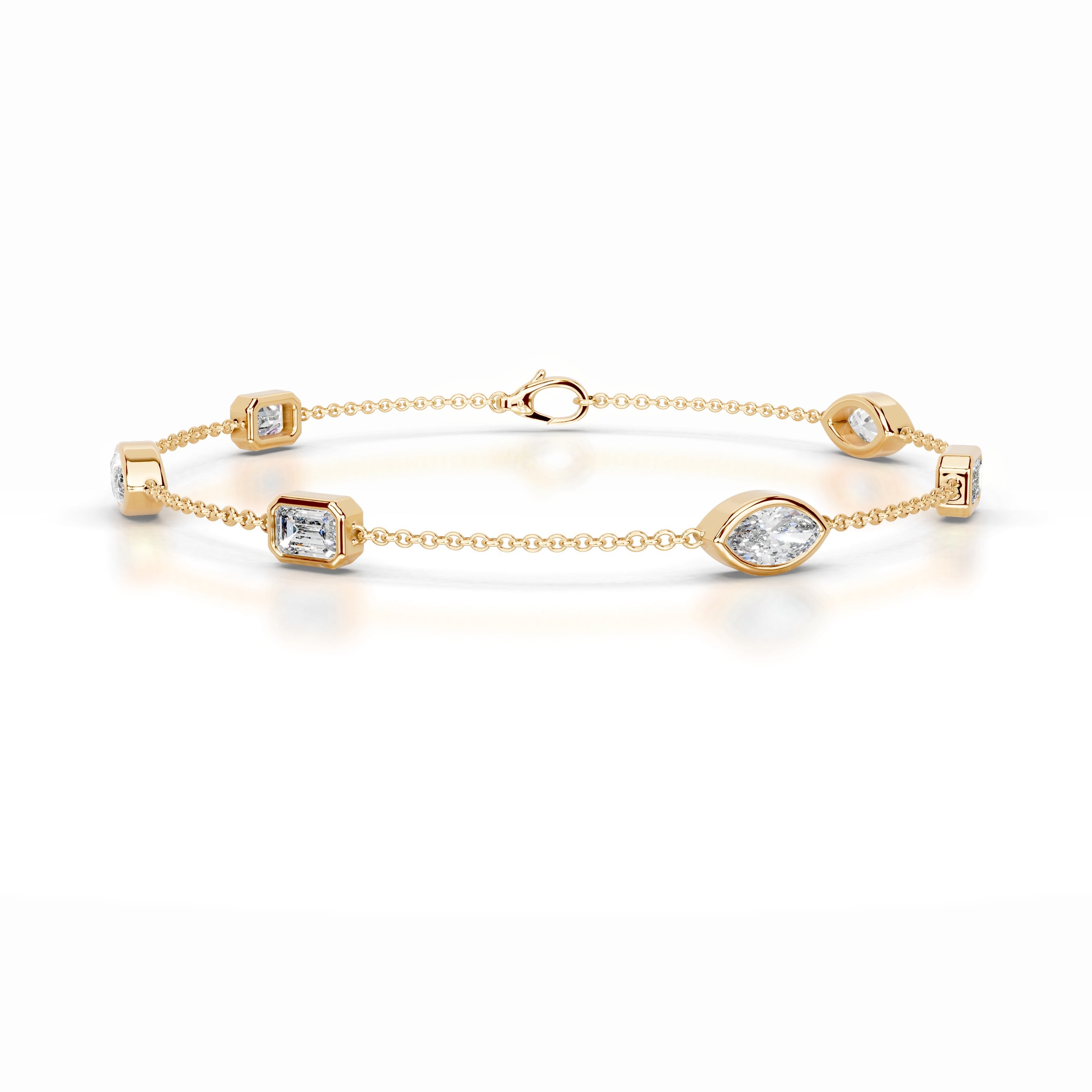 Heather Lab Grown Diamond Chain Bracelet - 18K Yellow Gold