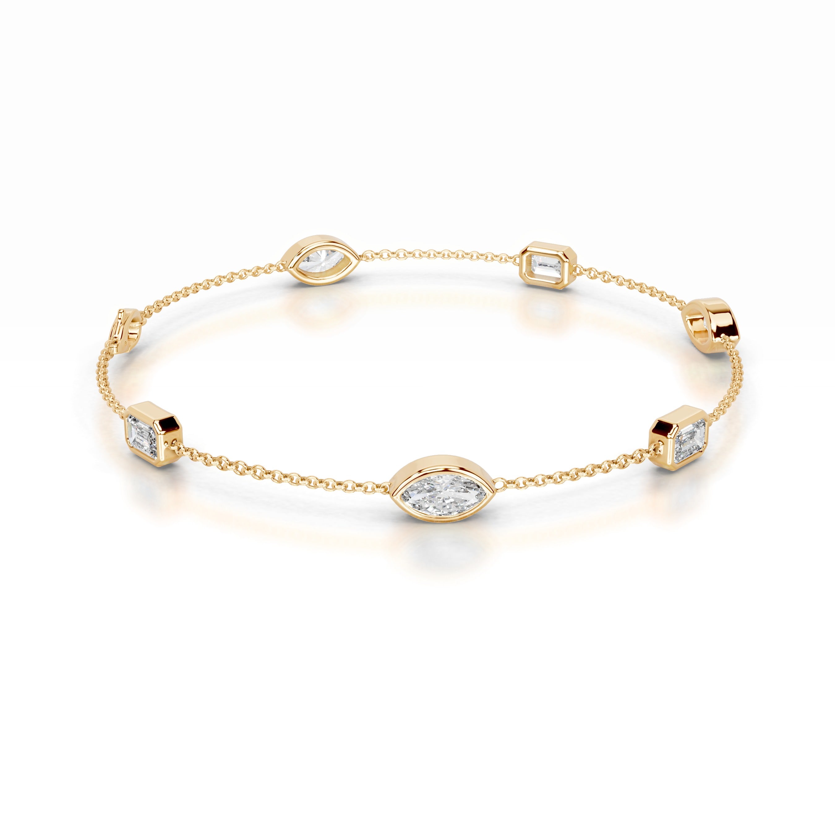 Heather Lab Grown Diamond Chain Bracelet - 18K Yellow Gold