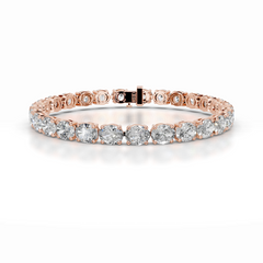 Ruth Diamond Tennis Bracelet (15 Carat) -14K Rose Gold