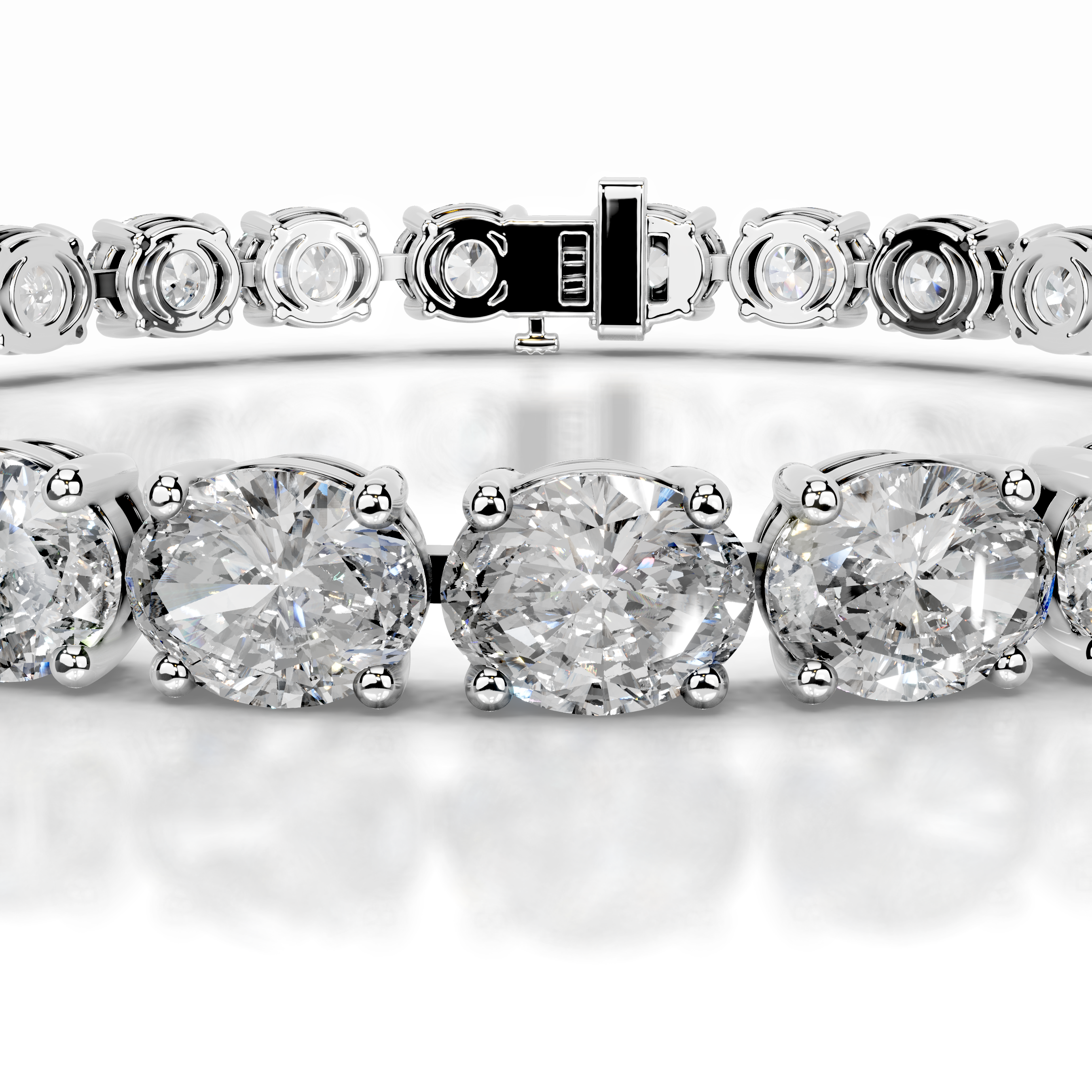 Ruth Diamond Tennis Bracelet   (15 Carat) -18K White Gold