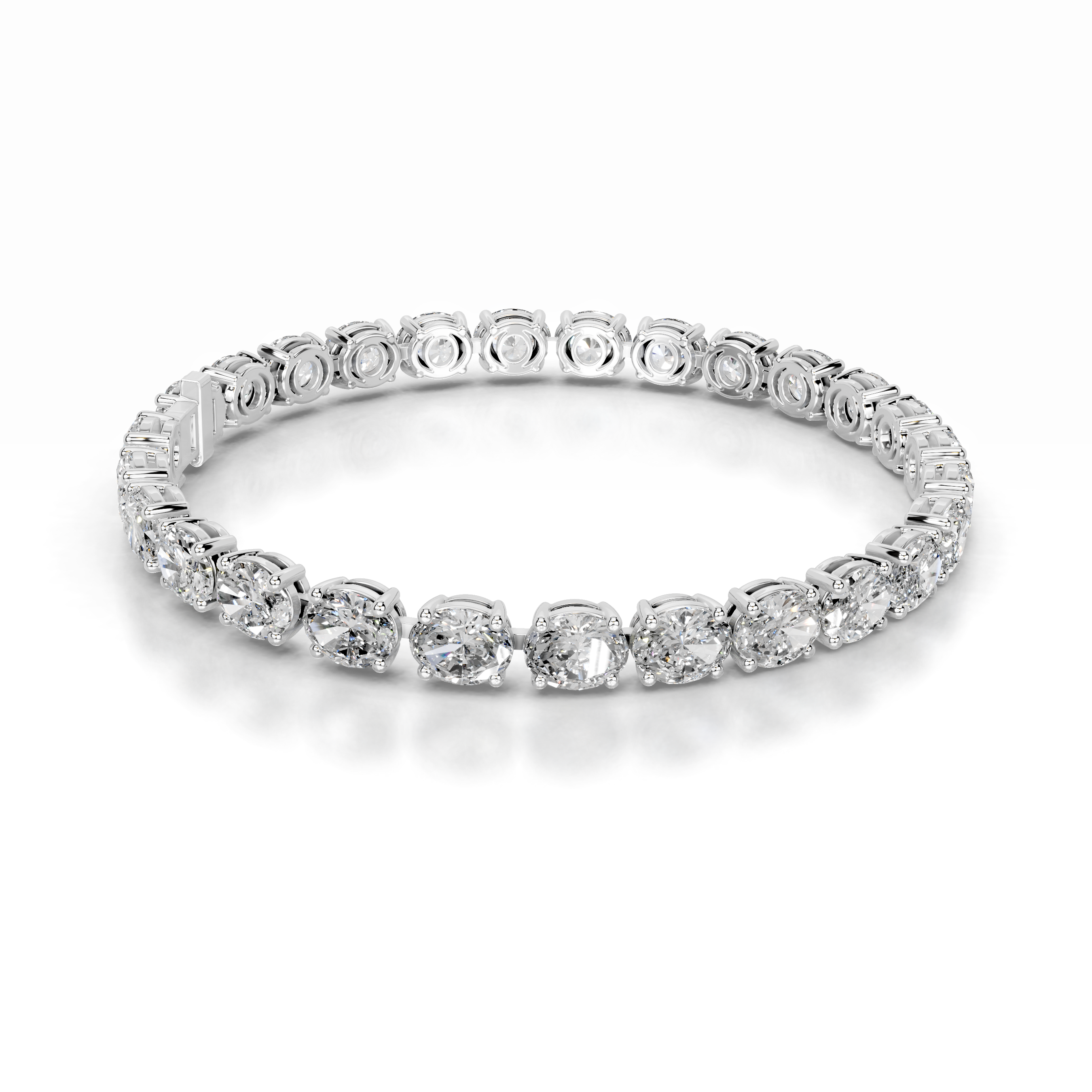 Ruth Lab Grown Diamond Tennis Bracelet   (15 Carat) -18K White Gold