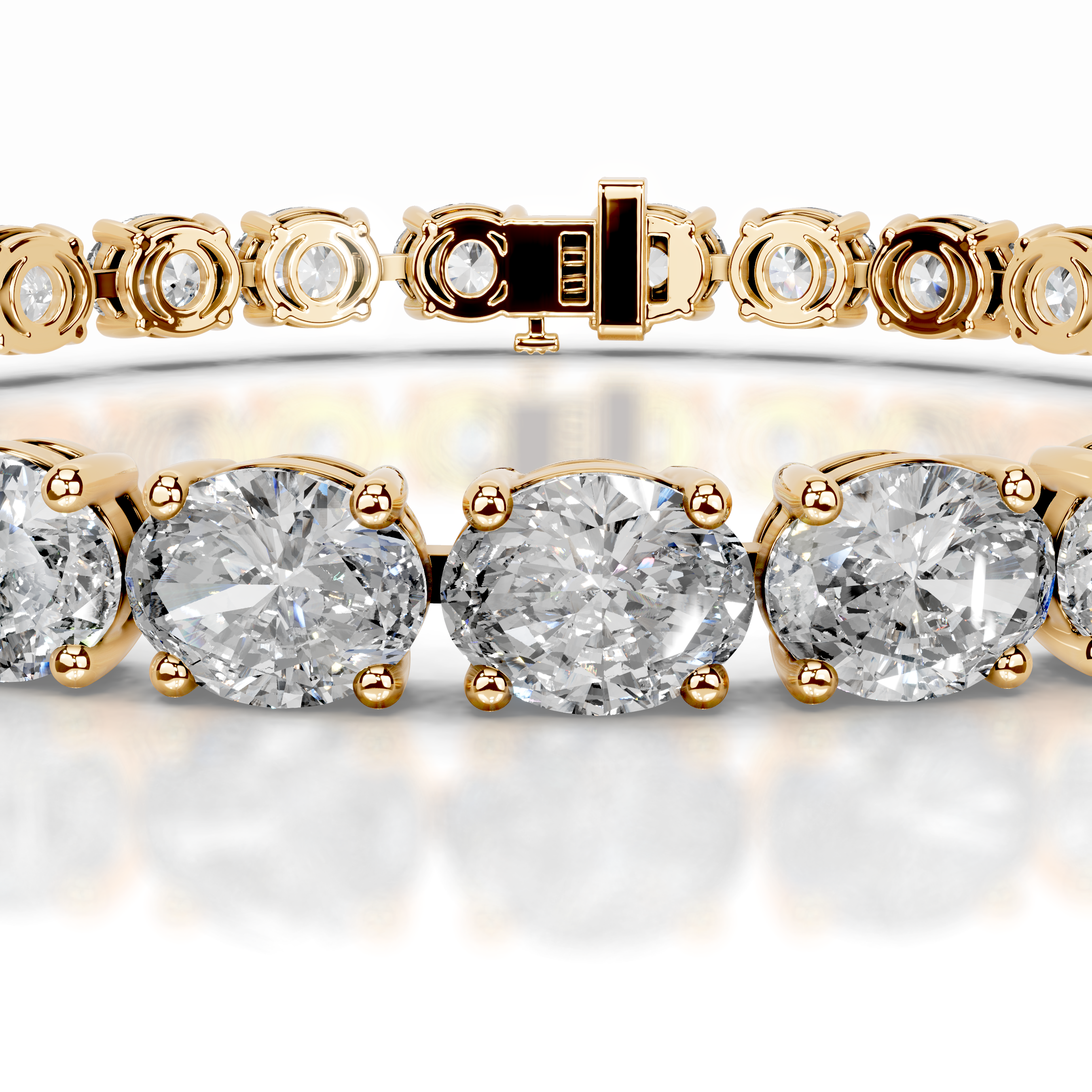 Ruth Diamond Tennis Bracelet   (15 Carat) -18K Yellow Gold