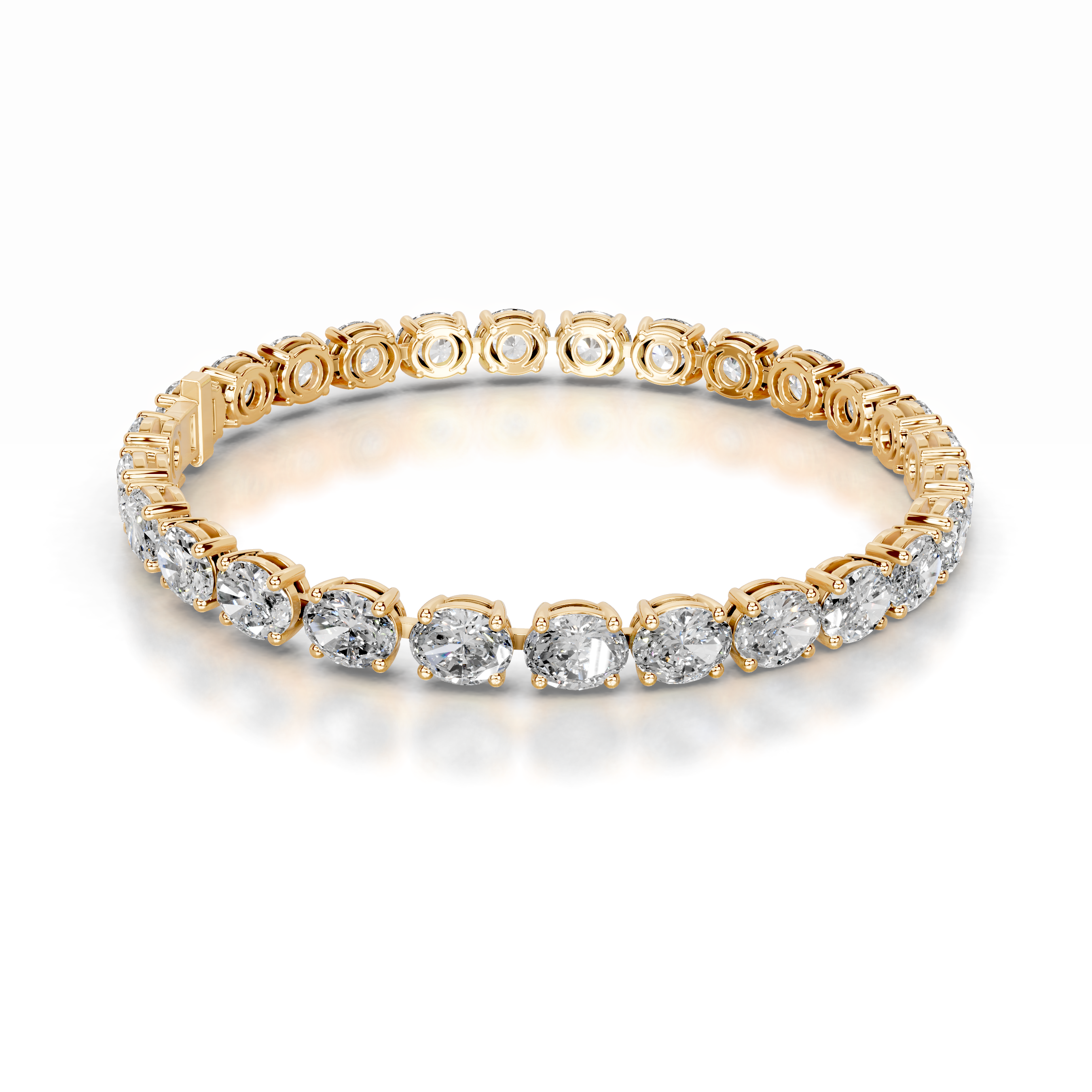 Ruth Diamond Tennis Bracelet   (15 Carat) -18K Yellow Gold