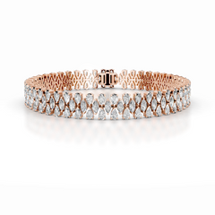 Judith Lab Grown Diamond Tennis Bracelet (10 Carat) -14K Rose Gold