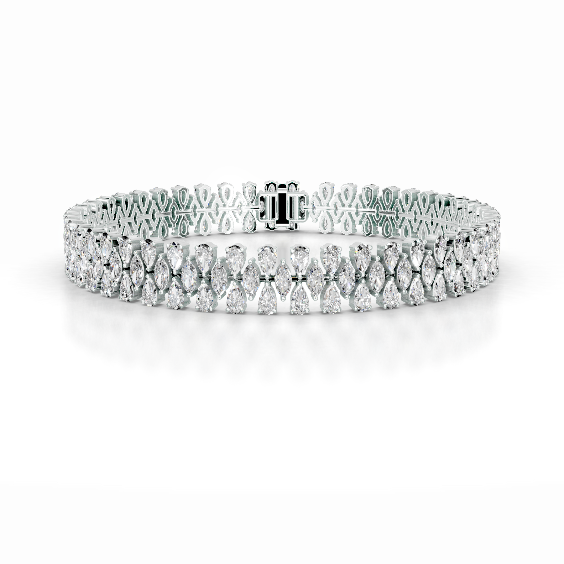 Judith Diamond Tennis Bracelet   (10 Carat) -14K White Gold