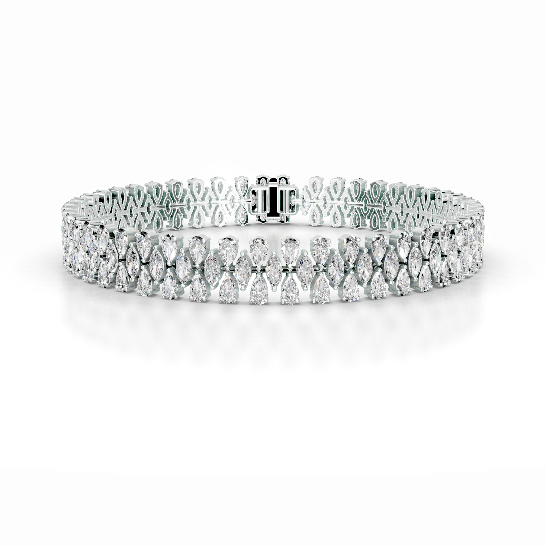 Judith Diamond Tennis Bracelet   (10 Carat) -18K White Gold