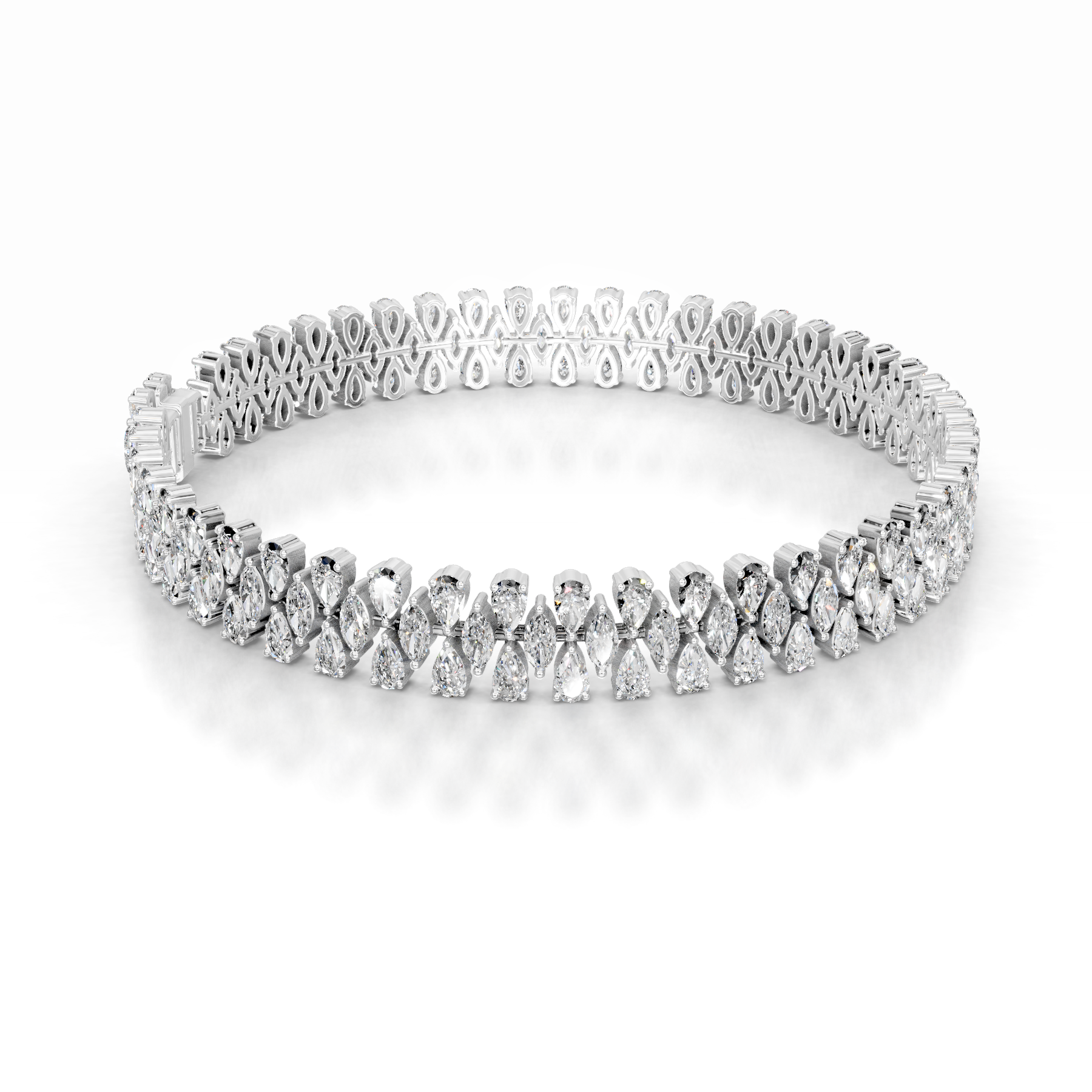 Judith Lab Grown Diamond Tennis Bracelet   (10 Carat) -14K White Gold