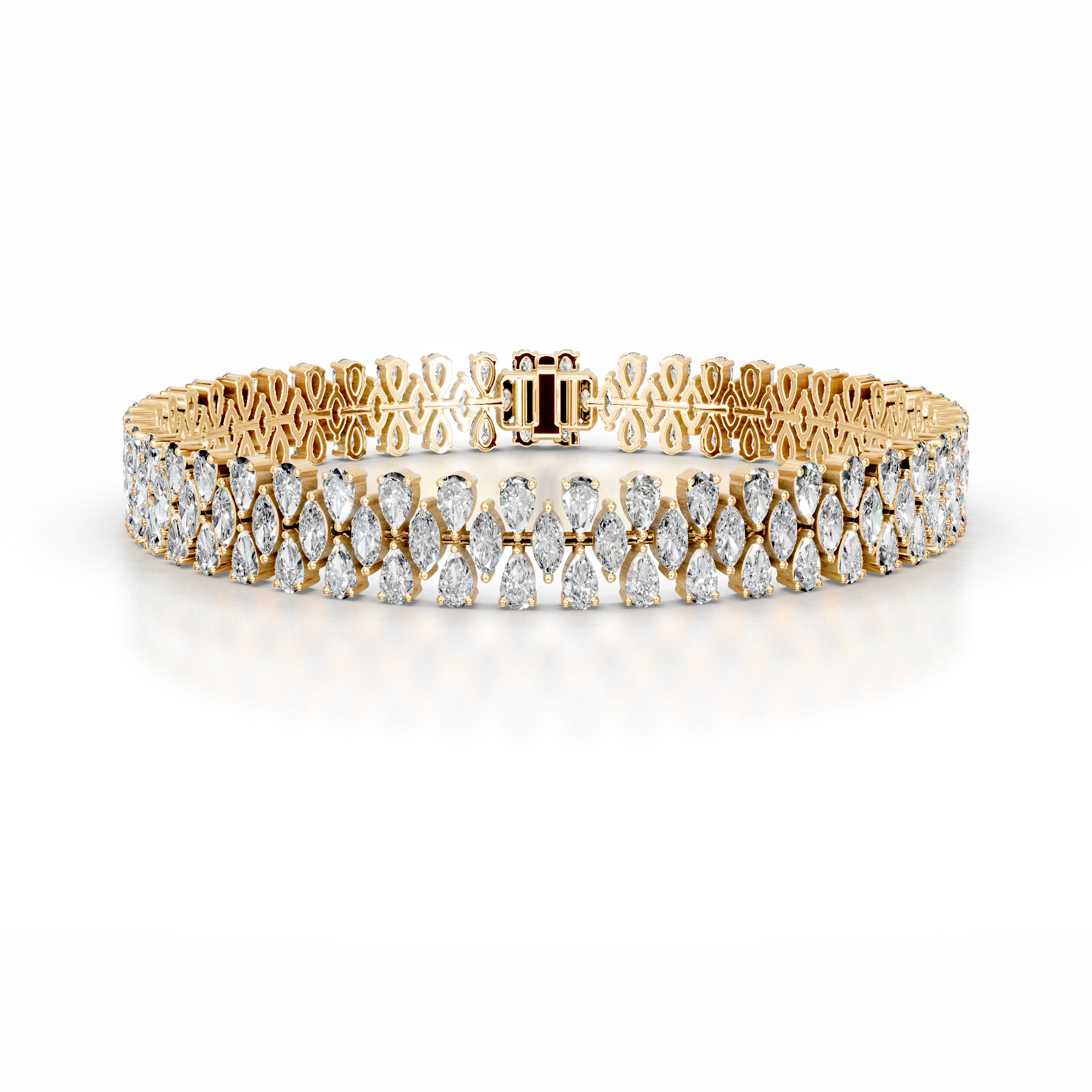 Judith Diamond Tennis Bracelet   (10 Carat) -18K Yellow Gold