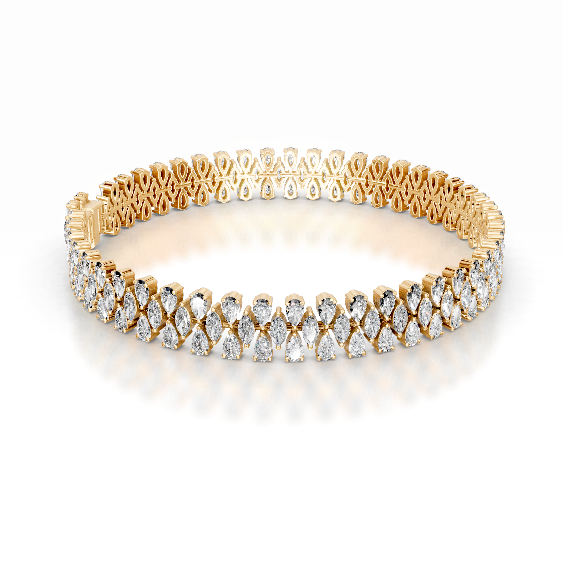 Judith Diamond Tennis Bracelet   (10 Carat) -18K Yellow Gold