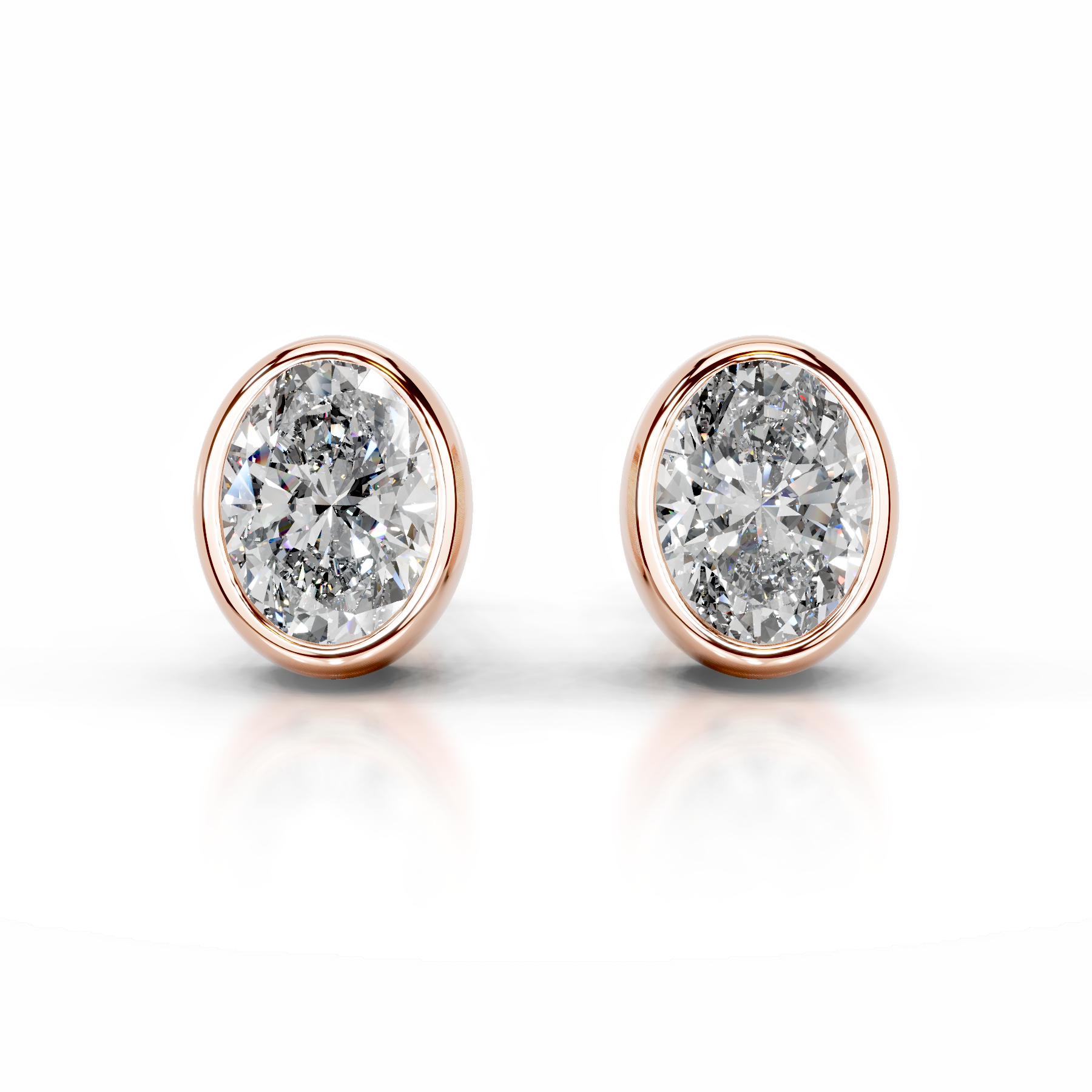 Janice Lab Grown Diamond Earrings   (3 Carat) -14K Rose Gold