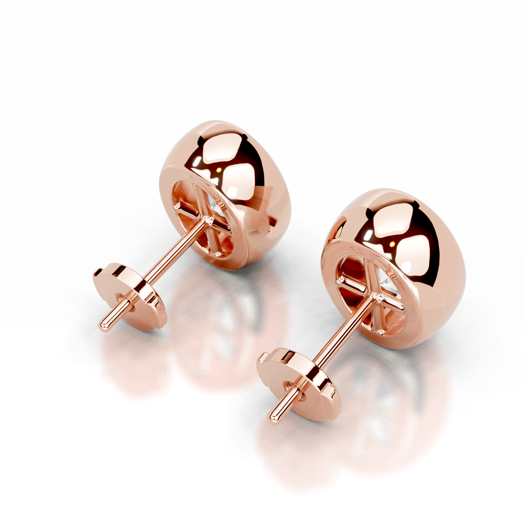 Janice Diamond Earrings   (3 Carat) -14K Rose Gold