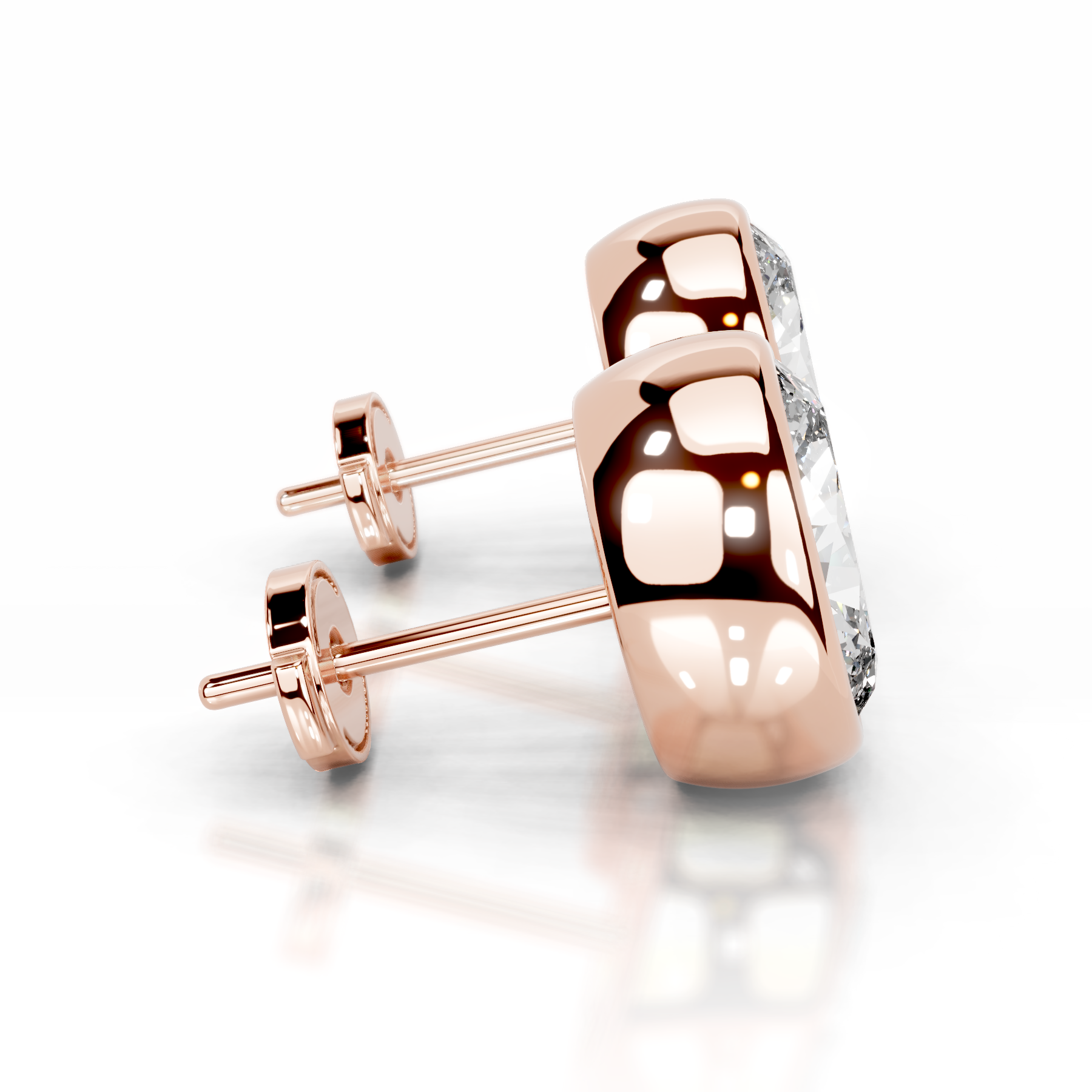 Janice Lab Grown Diamond Earrings   (3 Carat) -14K Rose Gold