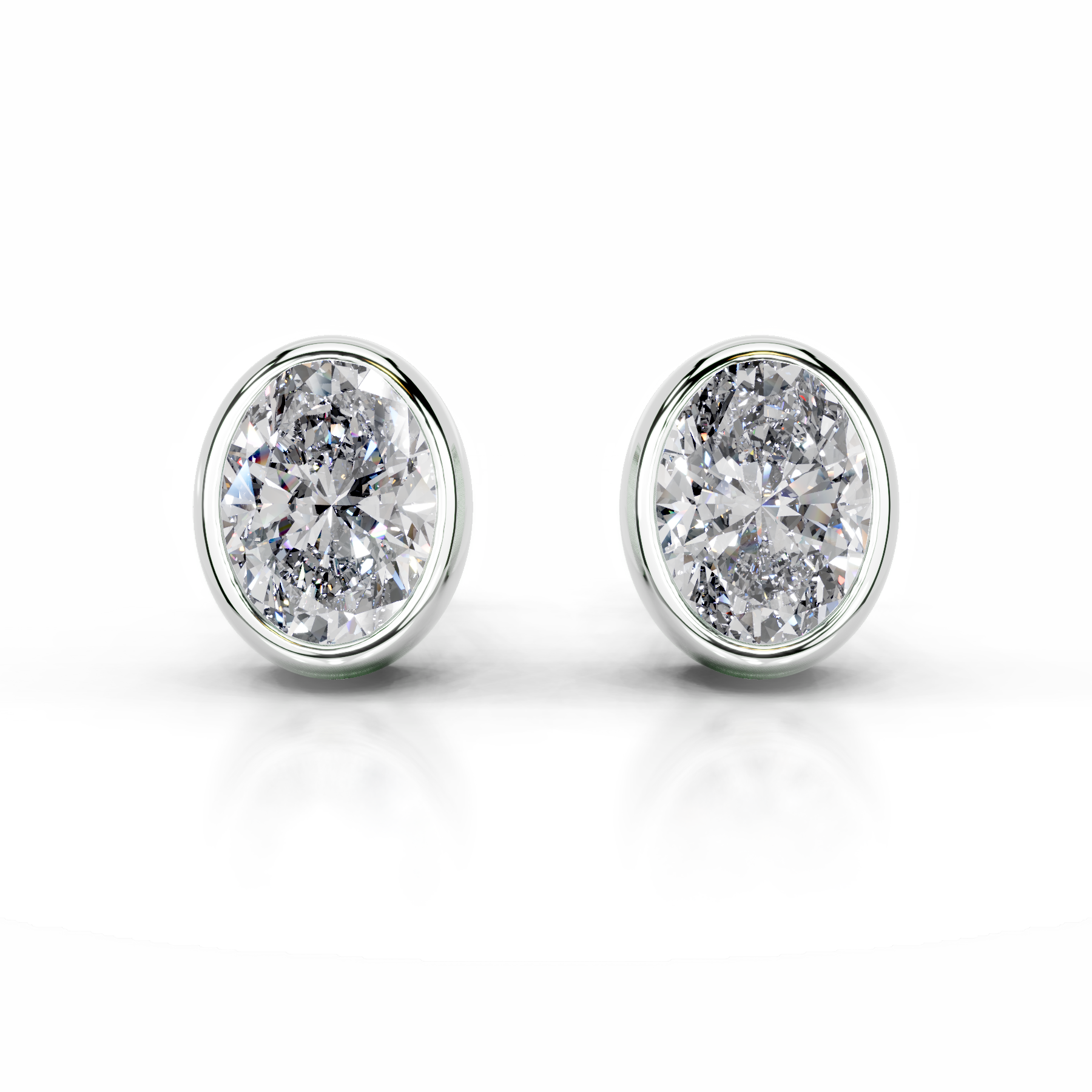 Janice Diamond Earrings   (3 Carat) -18K White Gold