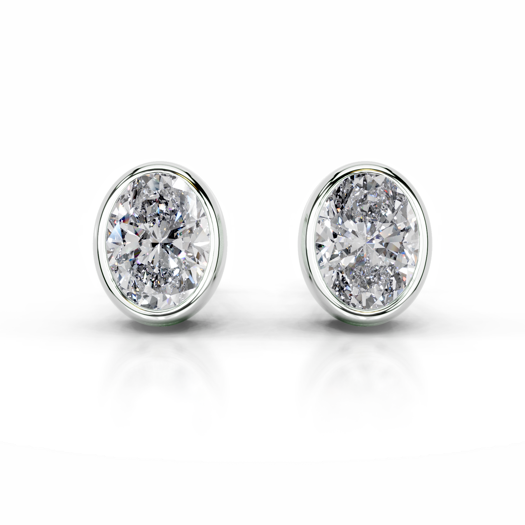 Janice Lab Grown Diamond Earrings   (3 Carat) -14K White Gold