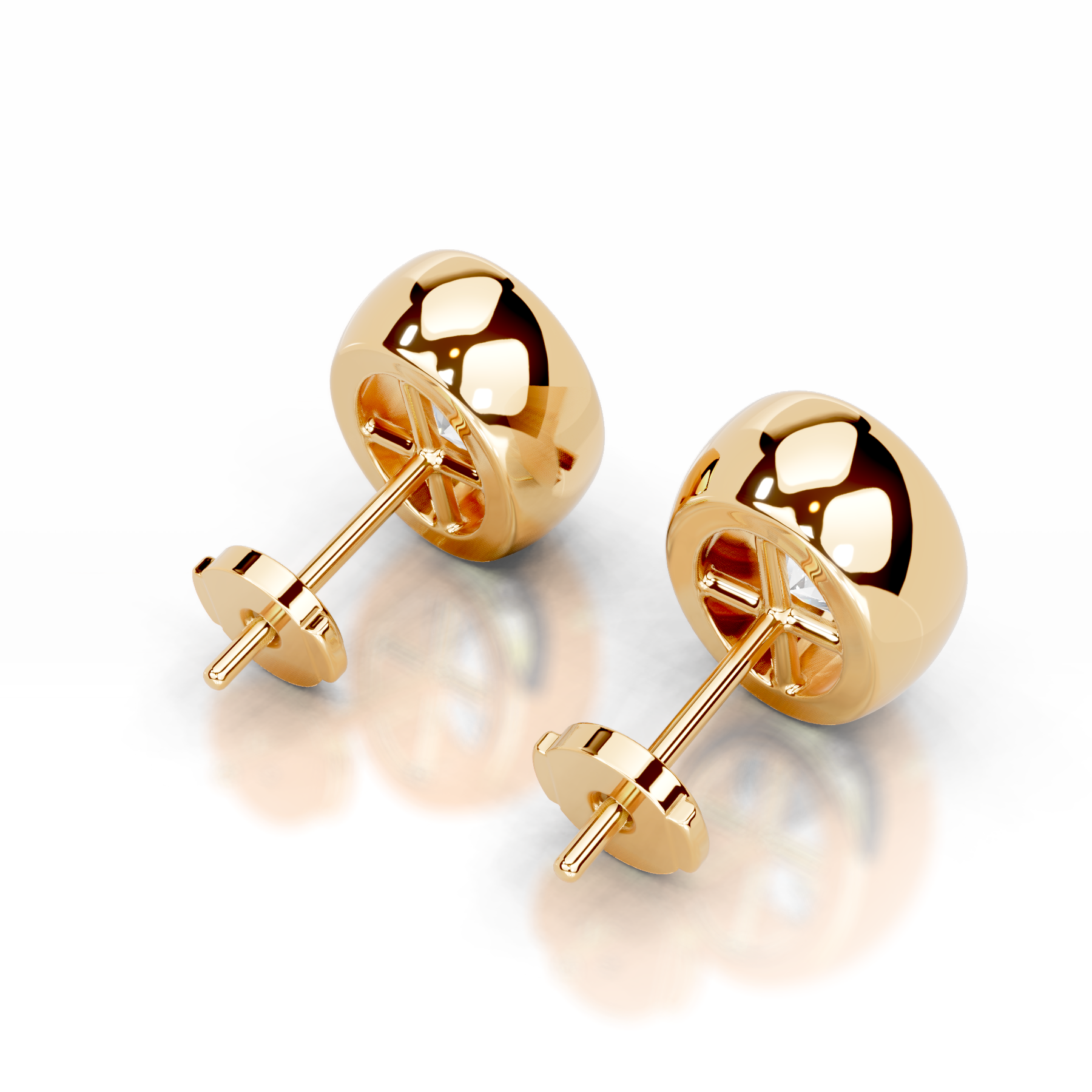 Janice Diamond Earrings   (3 Carat) -18K Yellow Gold