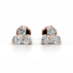 Judy Diamond Studs Earrings (0.60 Carat) -14K Rose Gold