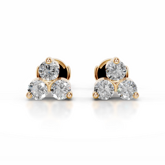 Judy Diamond Studs Earrings (0.60 Carat) -18K Yellow Gold