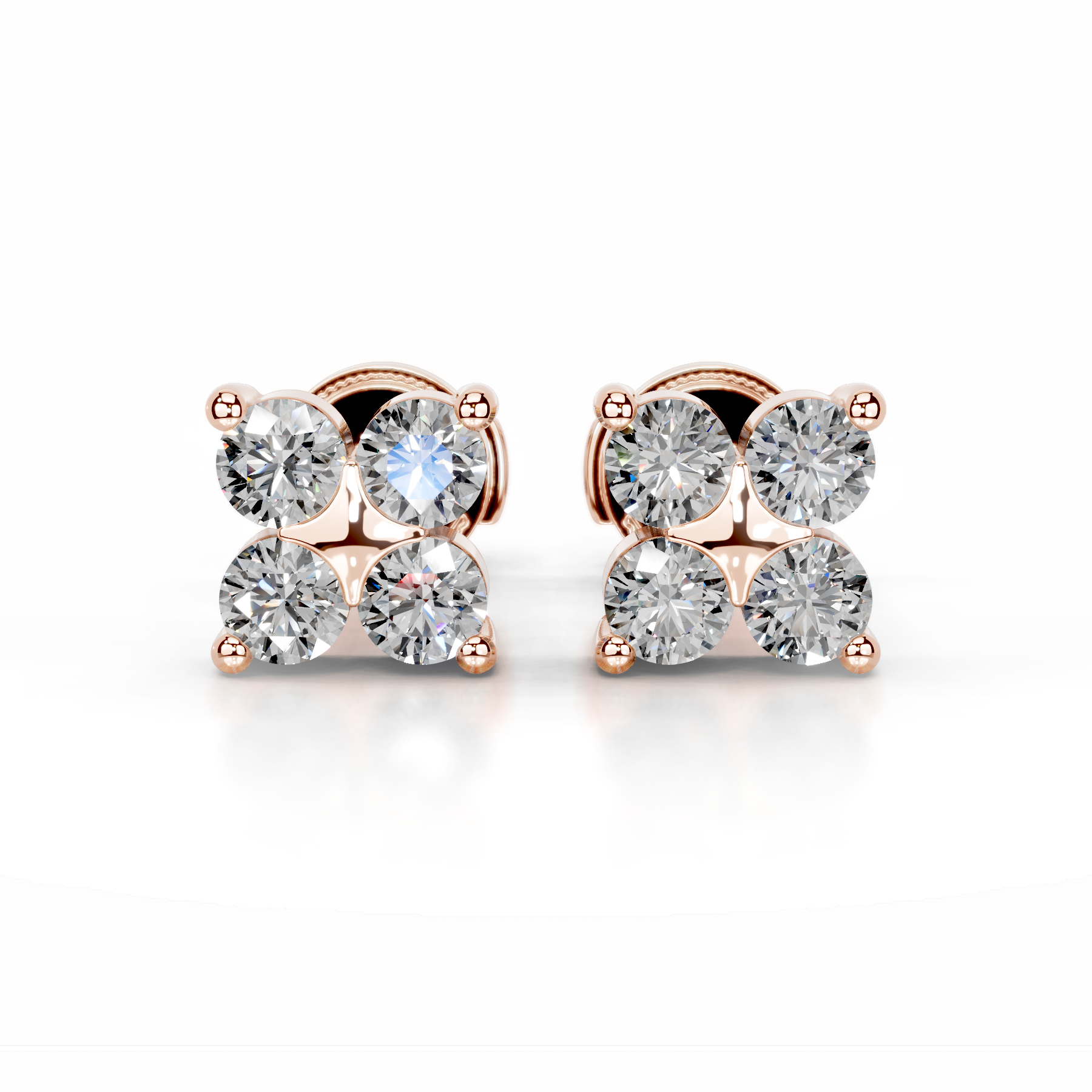 Aurelia Diamond Studs Earrings   (0.40 Carat) -14K Rose Gold