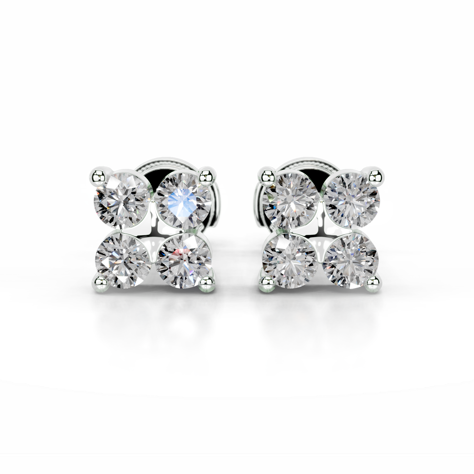 Aurelia Diamond Studs Earrings   (0.40 Carat) -14K White Gold