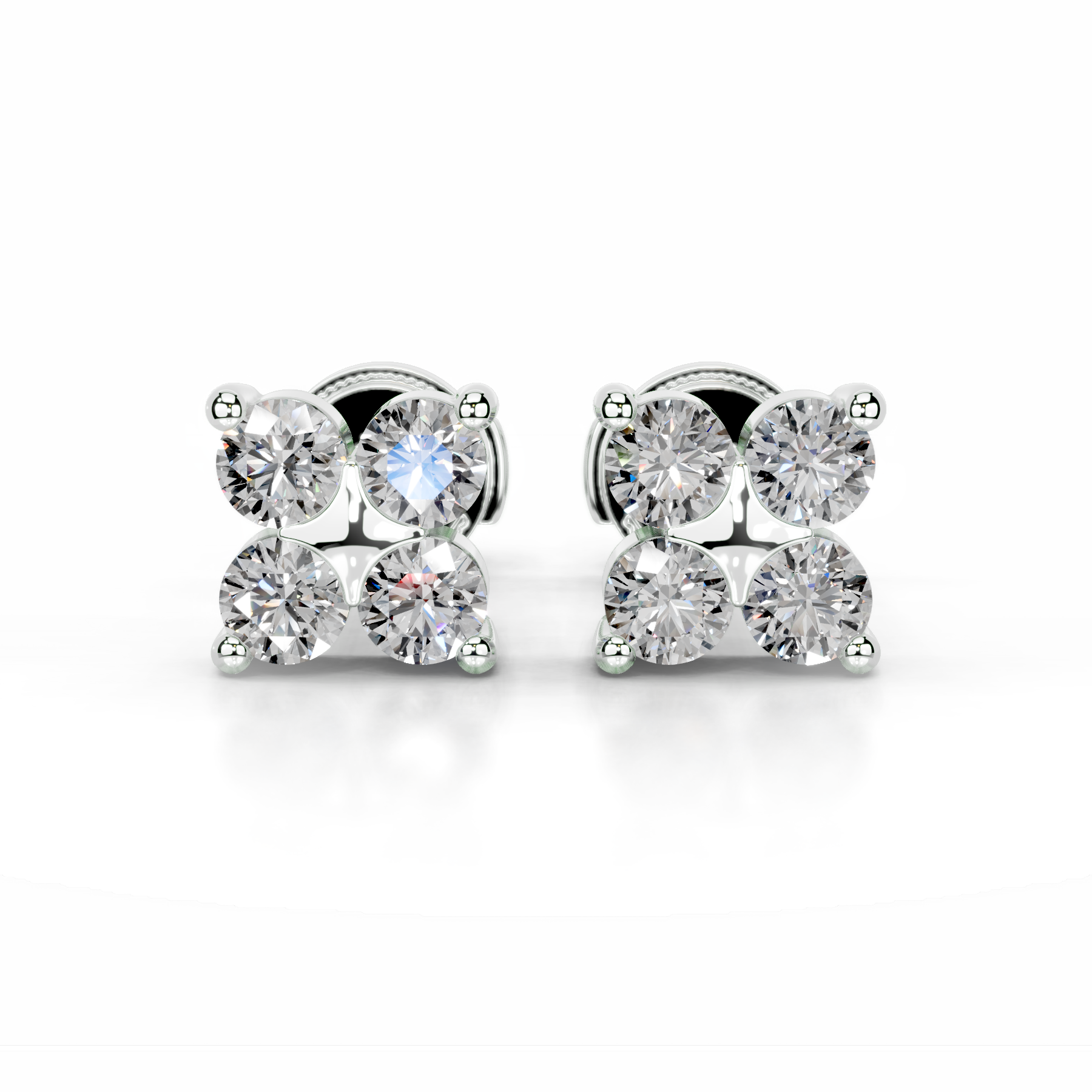 Aurelia Lab Grown Diamond Studs Earrings   (0.40 Carat) -18K White Gold