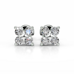 Aurelia Lab Grown Diamond Studs Earrings (0.40 Carat) -14K White Gold