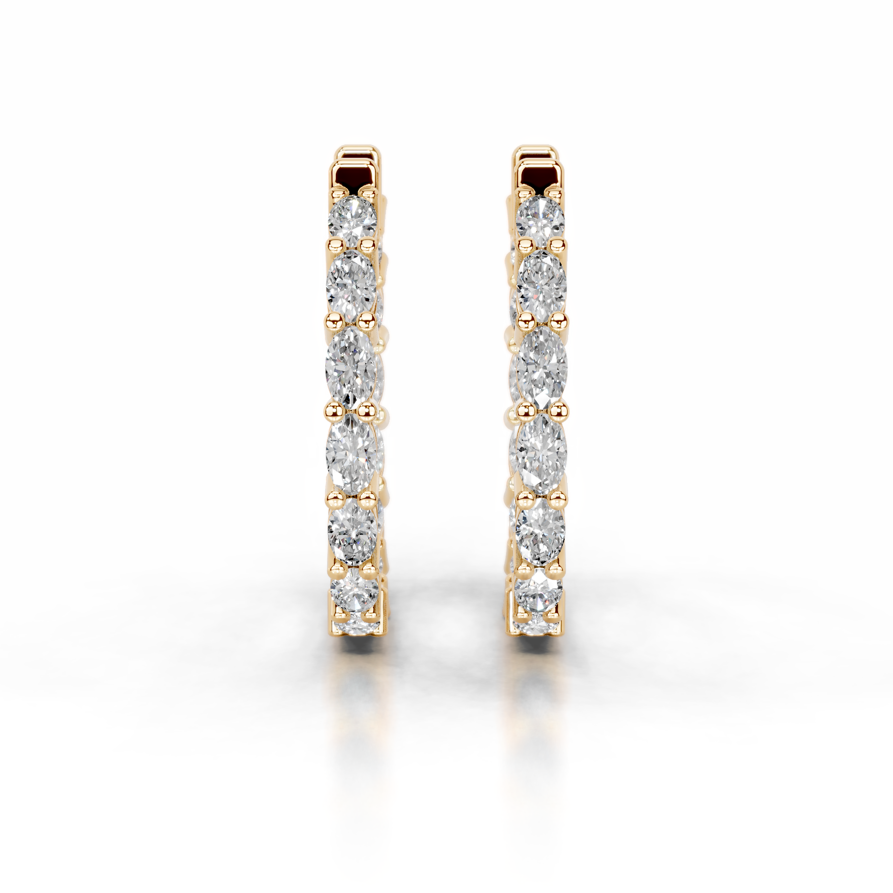 Daphne Lab Grown Diamond Hoop Earrings   (4.30 Carat) -18K Yellow Gold (RTS)