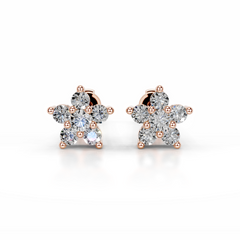 Elsie Lab Grown Diamond Stud Earrings (0.30 Carat) -14K Rose Gold