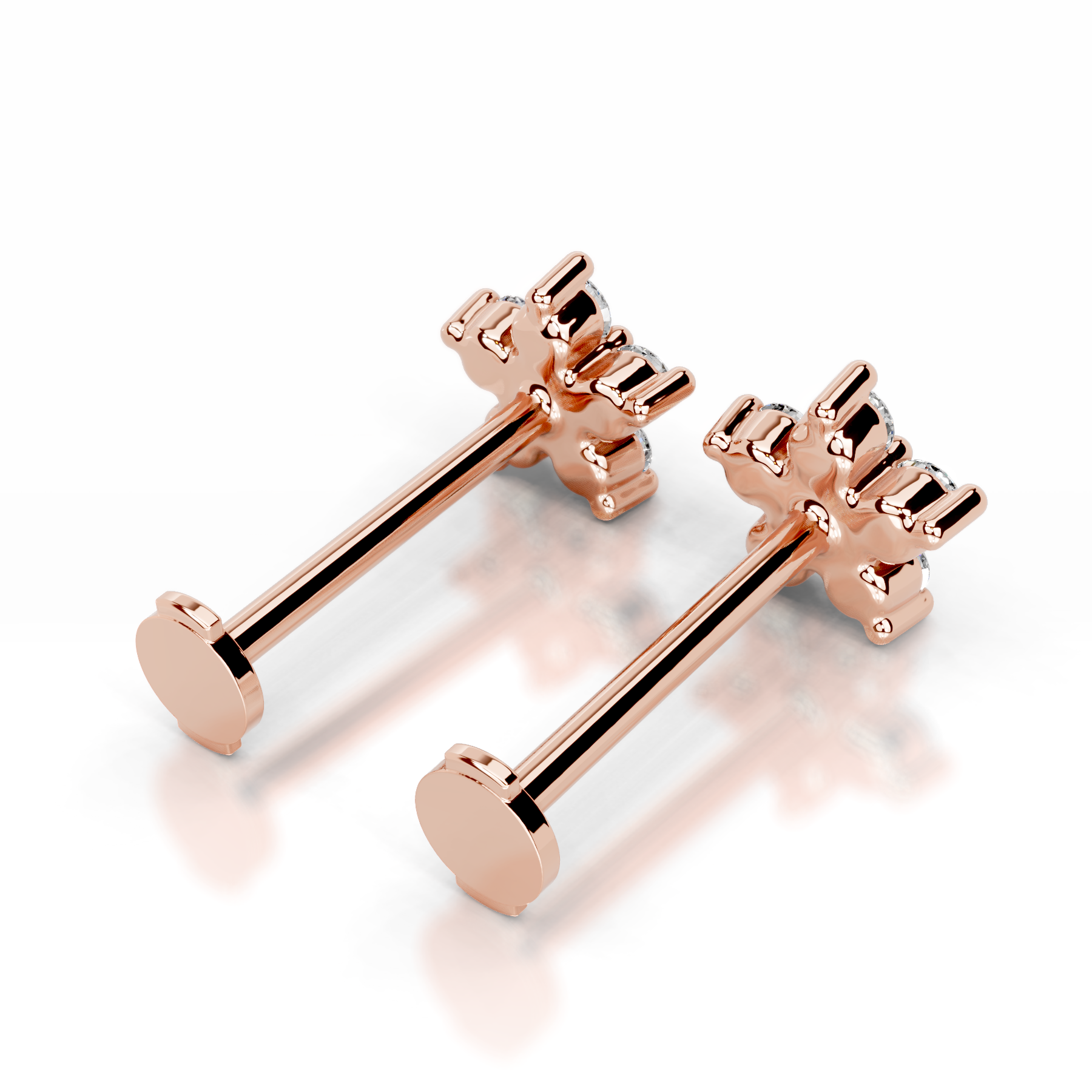 Elsie Diamond Stud Earrings   (0.30 Carat) -14K Rose Gold