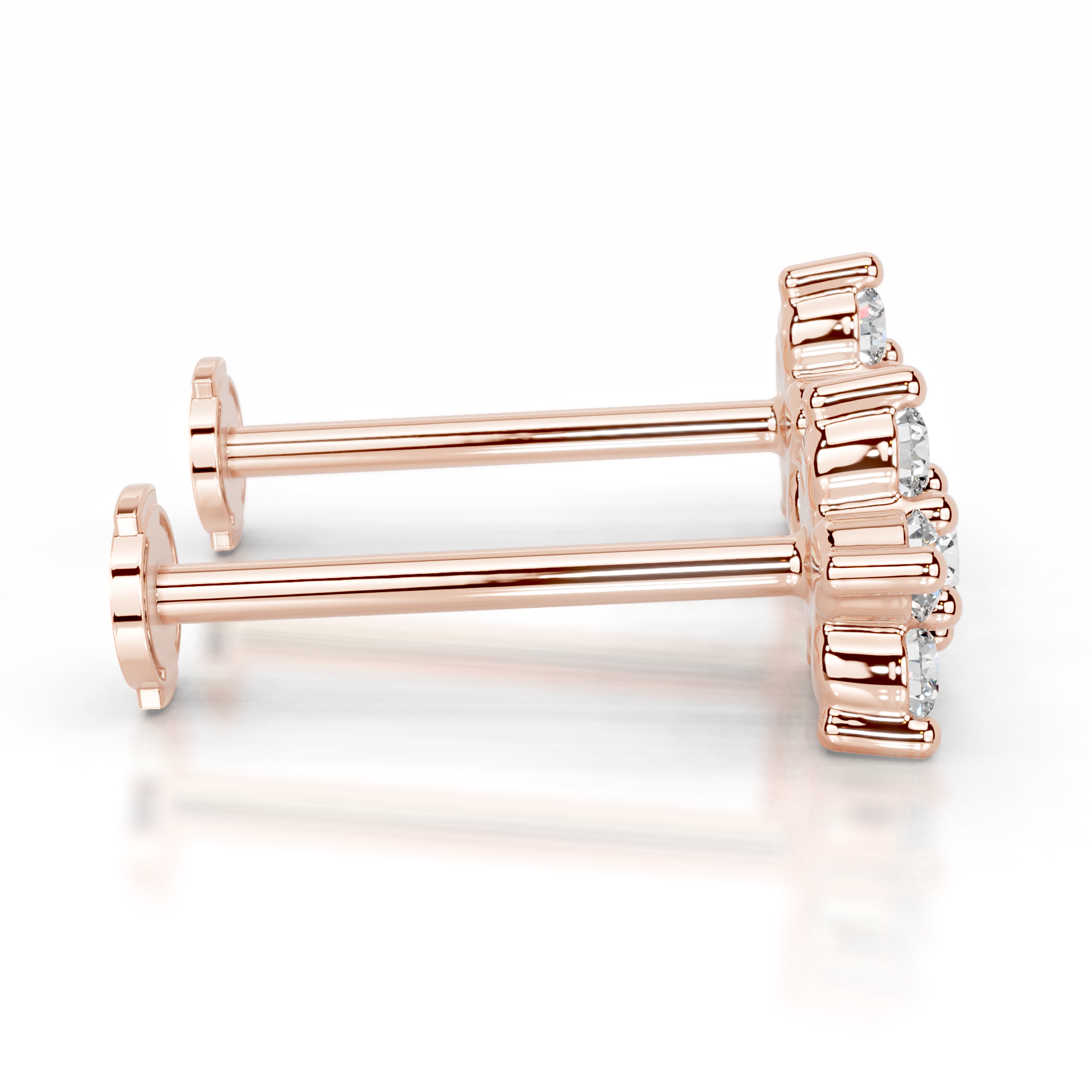 Elsie Diamond Stud Earrings   (0.30 Carat) -14K Rose Gold