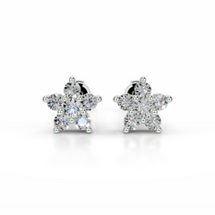Elsie Diamond Stud Earrings (0.30 Carat) -18K White Gold