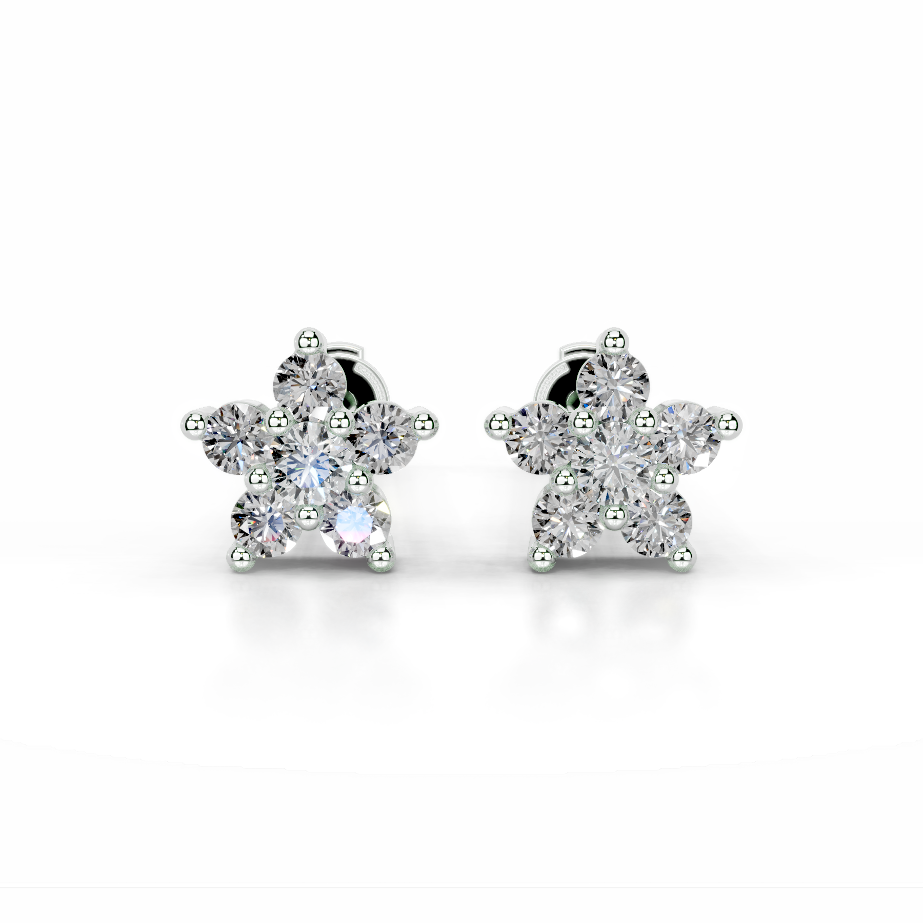 Elsie Diamond Stud Earrings   (0.30 Carat) -14K White Gold