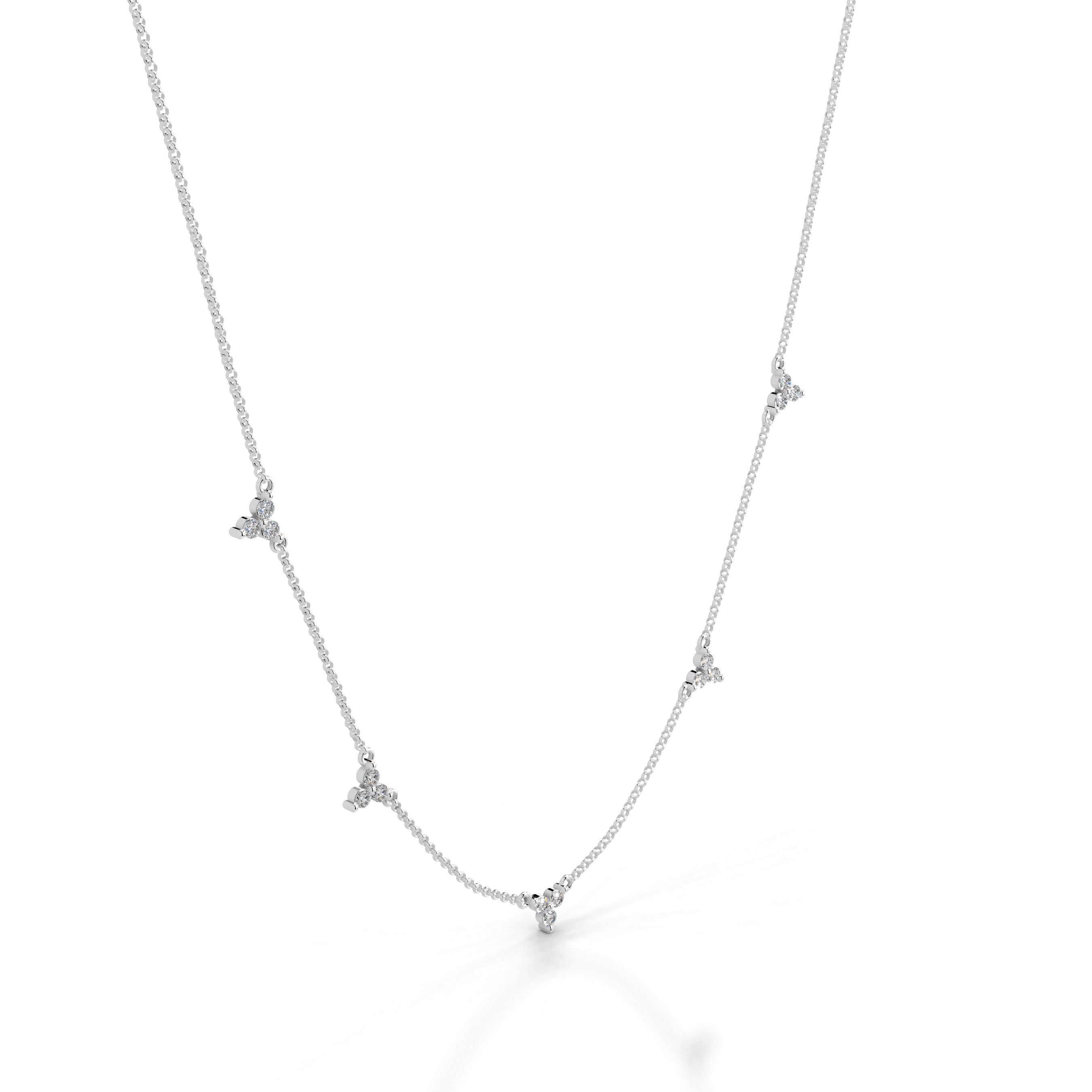 Seraphina Lab Grown Diamond Chain Collier - 14K White Gold