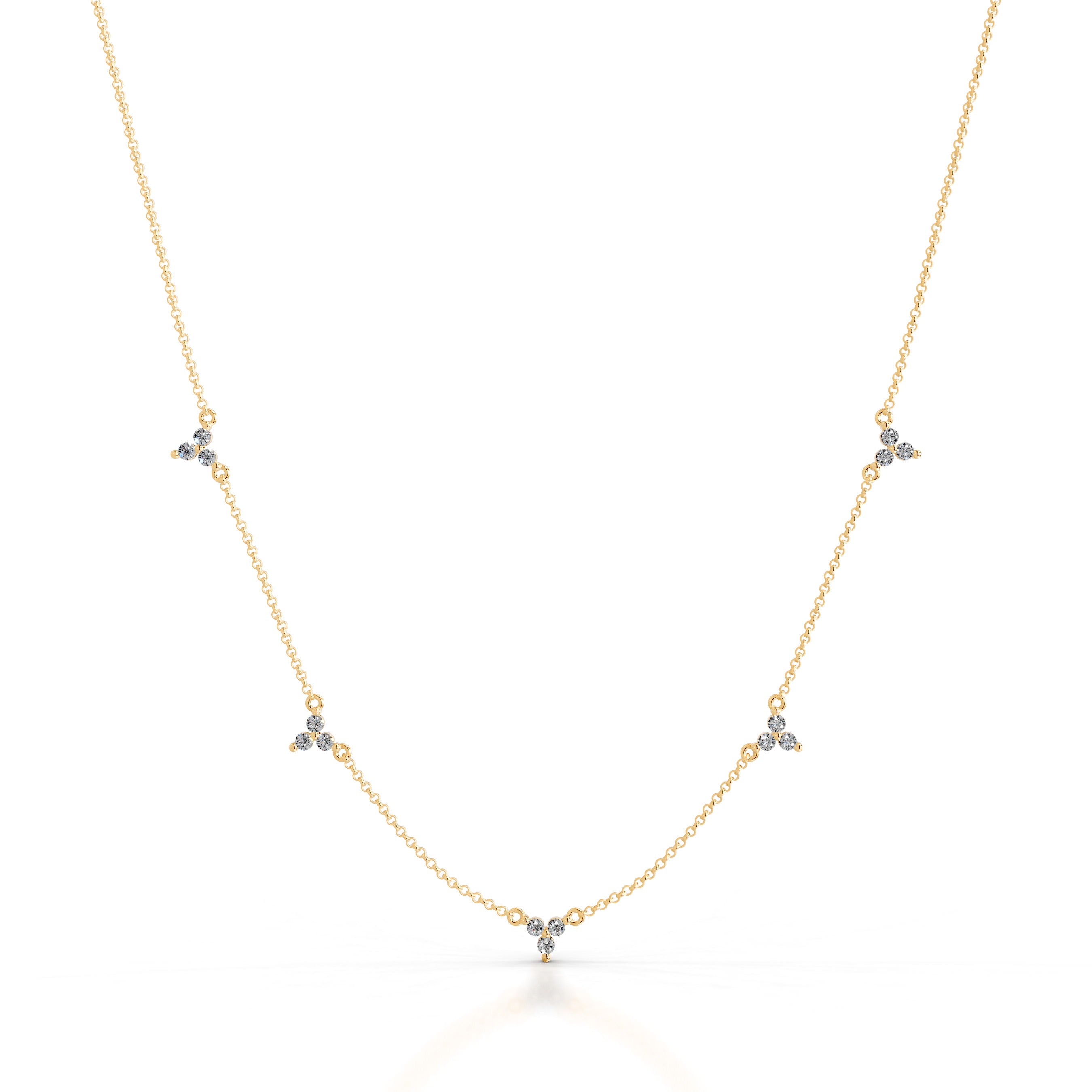 Seraphina Lab Grown Diamond Chain Collier - 18K Yellow Gold