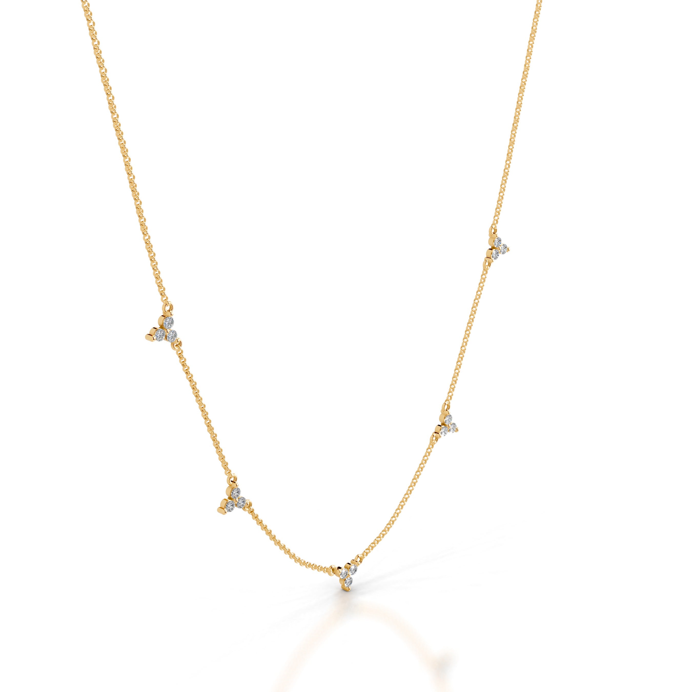 Seraphina Lab Grown Diamond Chain Collier - 18K Yellow Gold