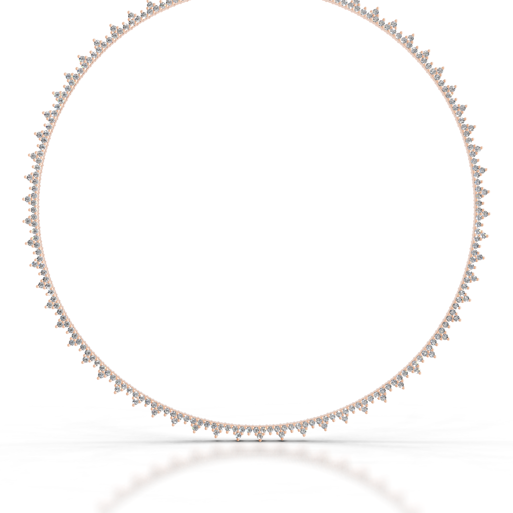 Astrid Diamond Tennis Collier   (11 Carat) -14K Rose Gold