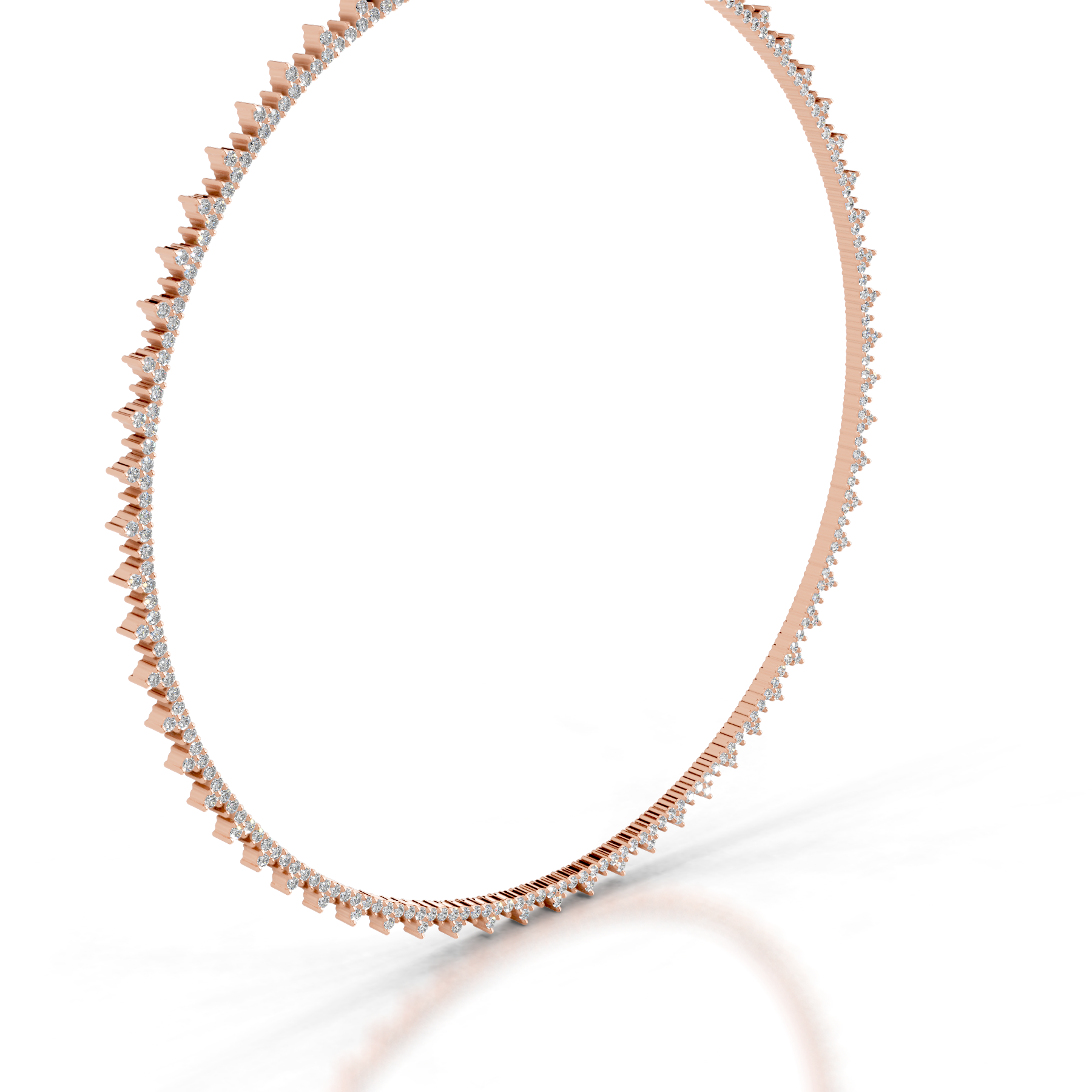 Astrid Diamond Tennis Collier   (11 Carat) -14K Rose Gold