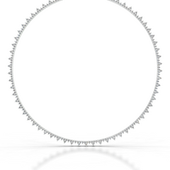 Astrid Diamond Tennis Collier (11 Carat) -18K White Gold