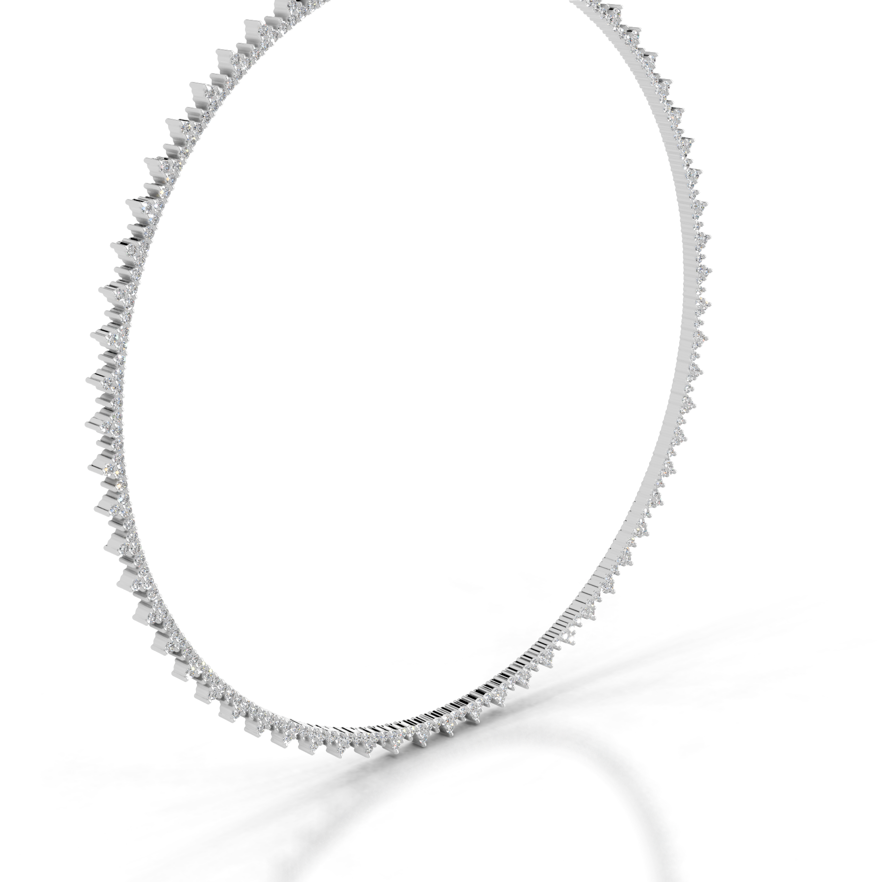 Astrid Lab Grown Diamond Tennis Collier   (11 Carat) -14K White Gold