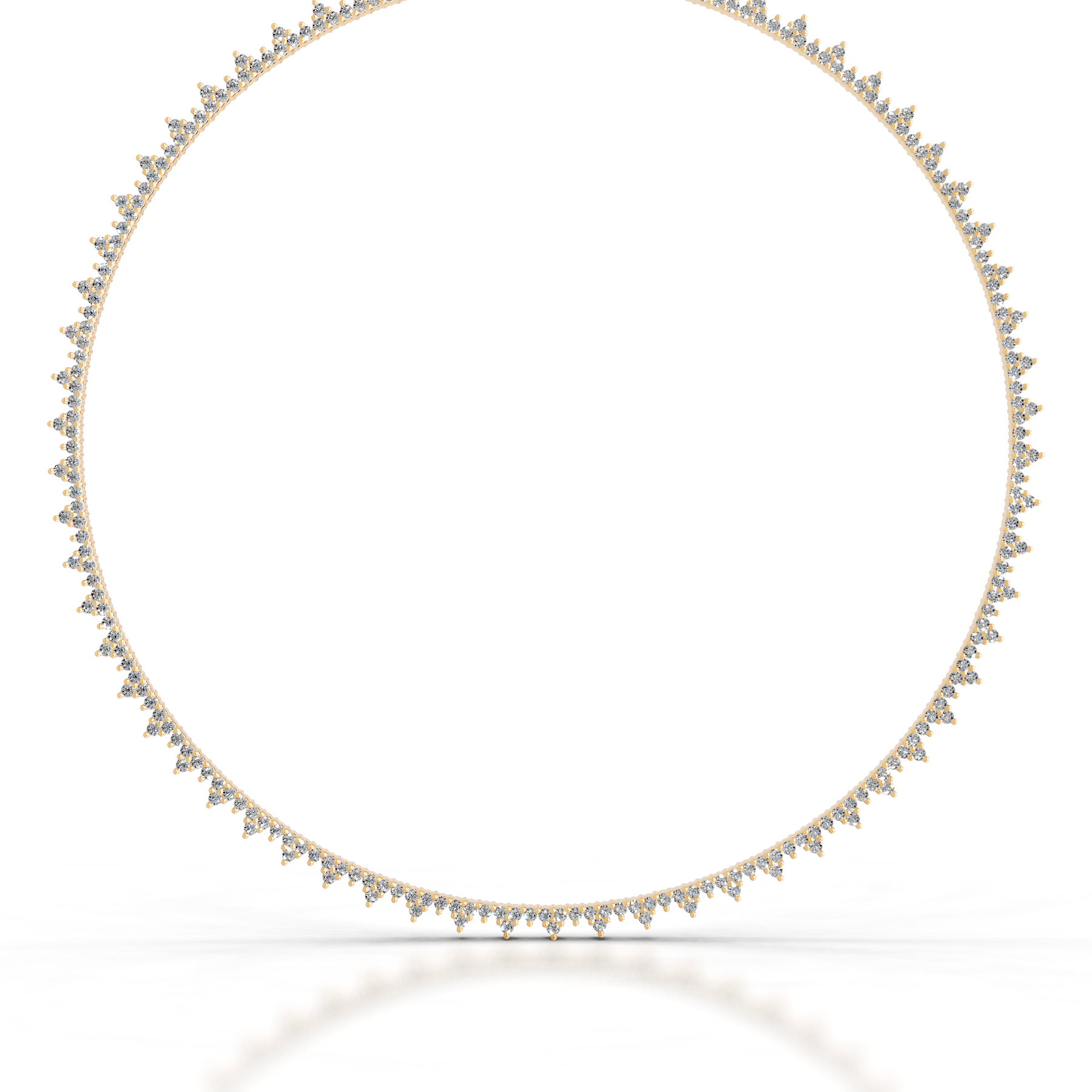 Astrid Diamond Tennis Collier   (11 Carat) -18K Yellow Gold