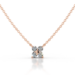 Ottilie Diamond Pendant (0.4 Carat) -14K Rose Gold