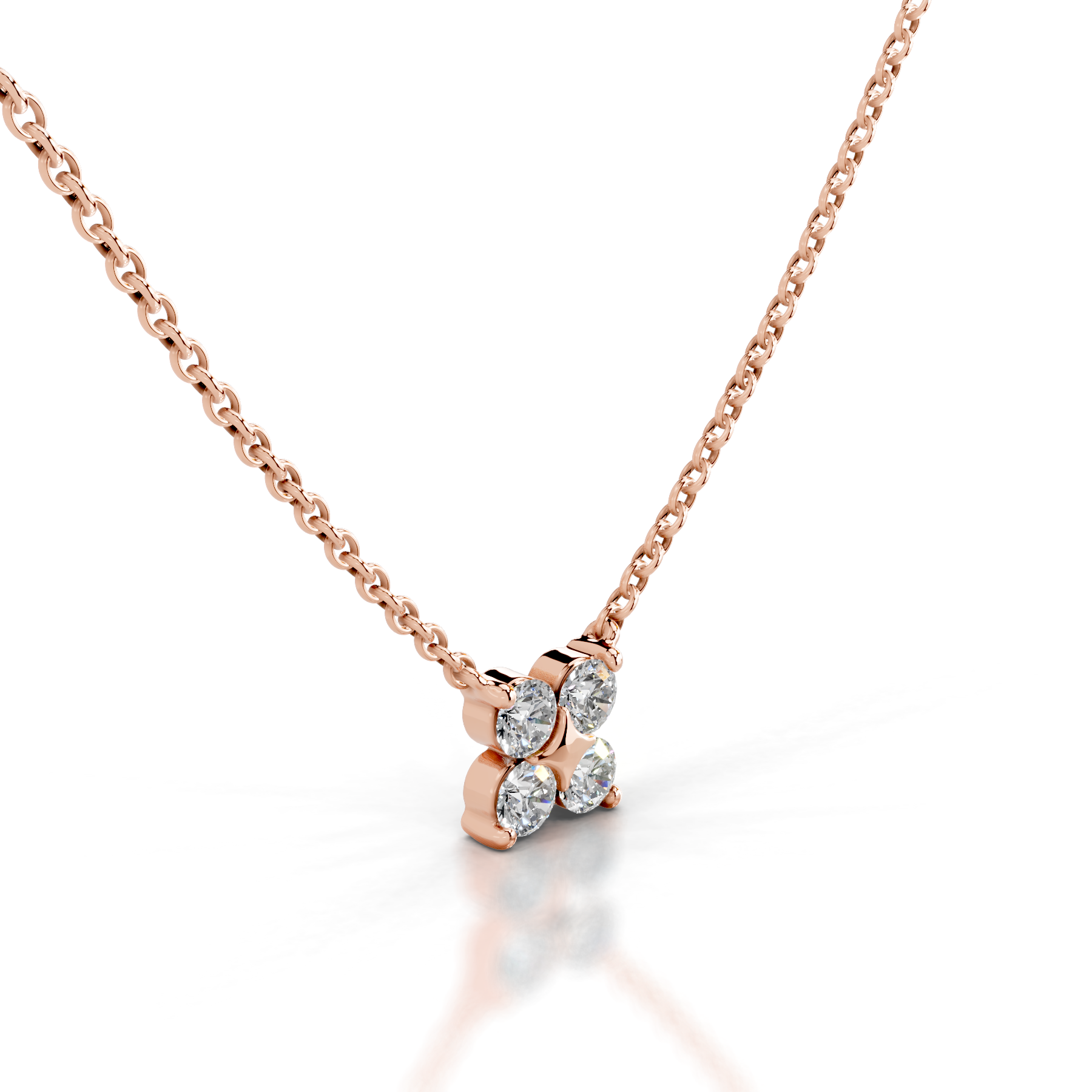 Ottilie Diamond Pendant   (0.4 Carat) -14K Rose Gold