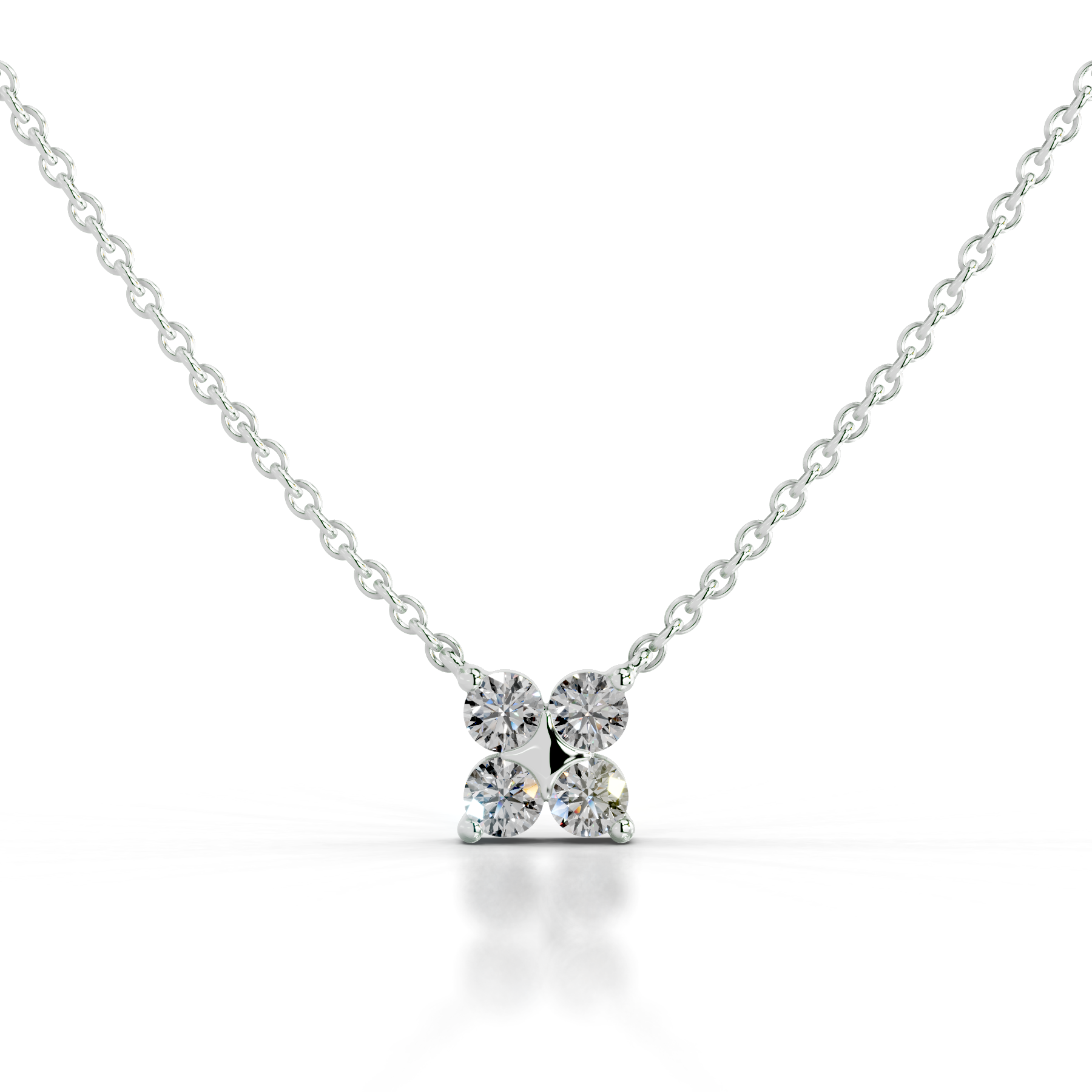 Ottilie Diamond Pendant   (0.4 Carat) -18K White Gold