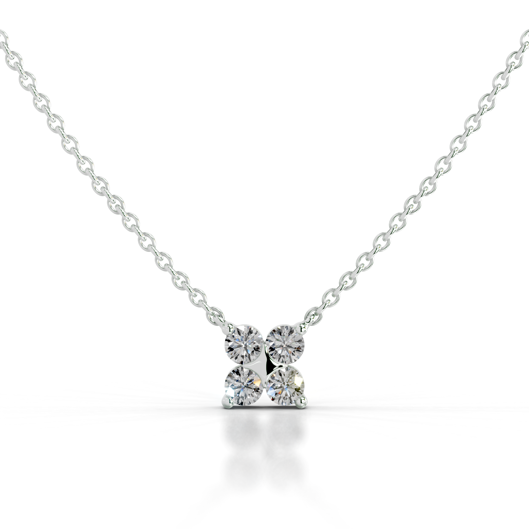 Ottilie Diamond Pendant   (0.4 Carat) -14K White Gold