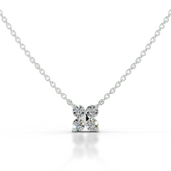 Ottilie Lab Grown Diamond Pendant (0.4 Carat) -14K White Gold