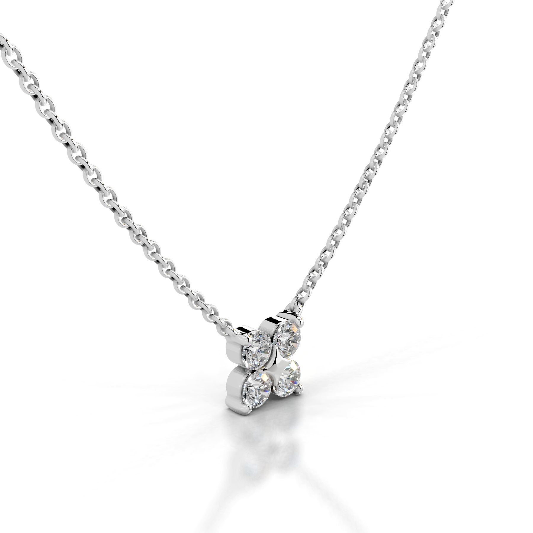 Ottilie Diamond Pendant   (0.4 Carat) -18K White Gold