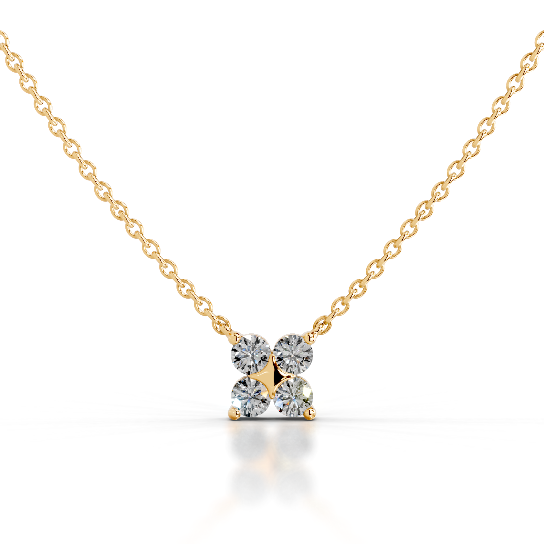 Ottilie Diamond Pendant   (0.4 Carat) -18K Yellow Gold