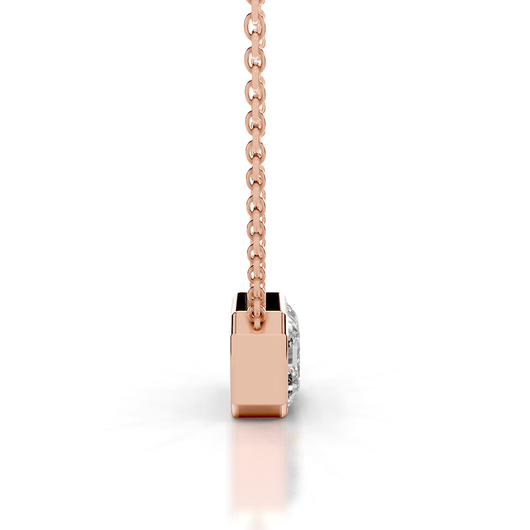 Petit Etta Lab Grown Diamond Pendant -14K Rose Gold